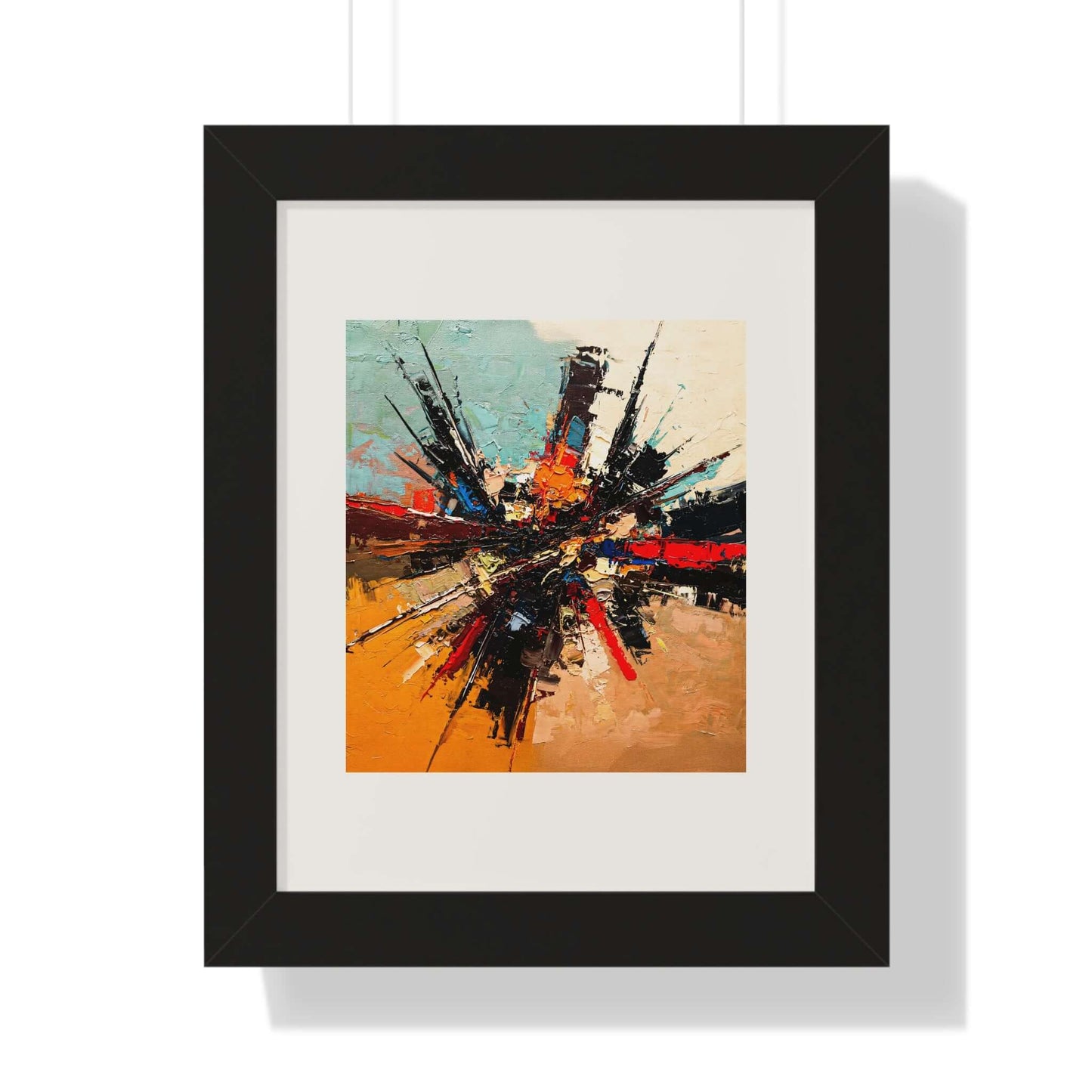 Splintered - AbEx - Framed Wall Art