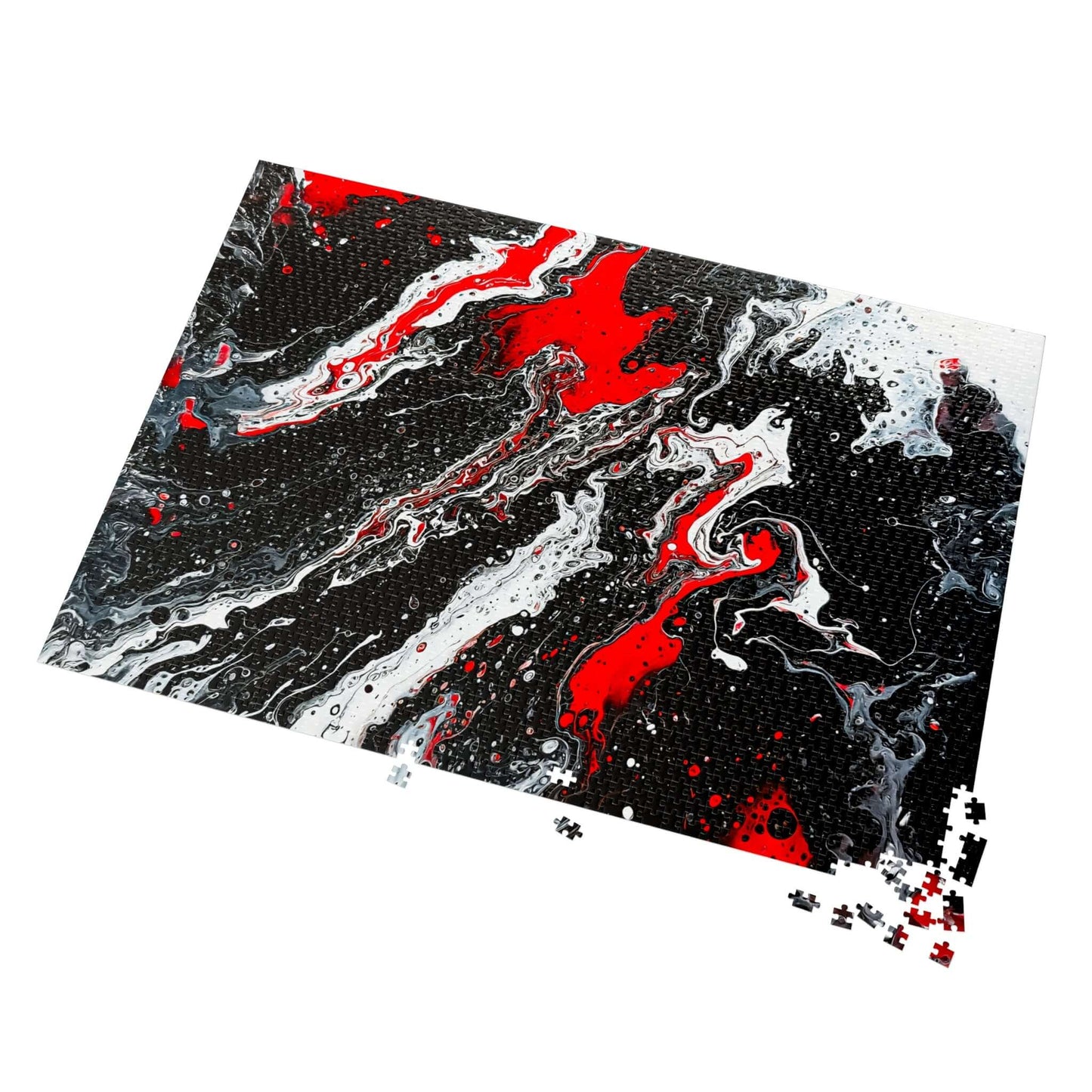 Crimson Drift - AbEx - Jigsaw Puzzle