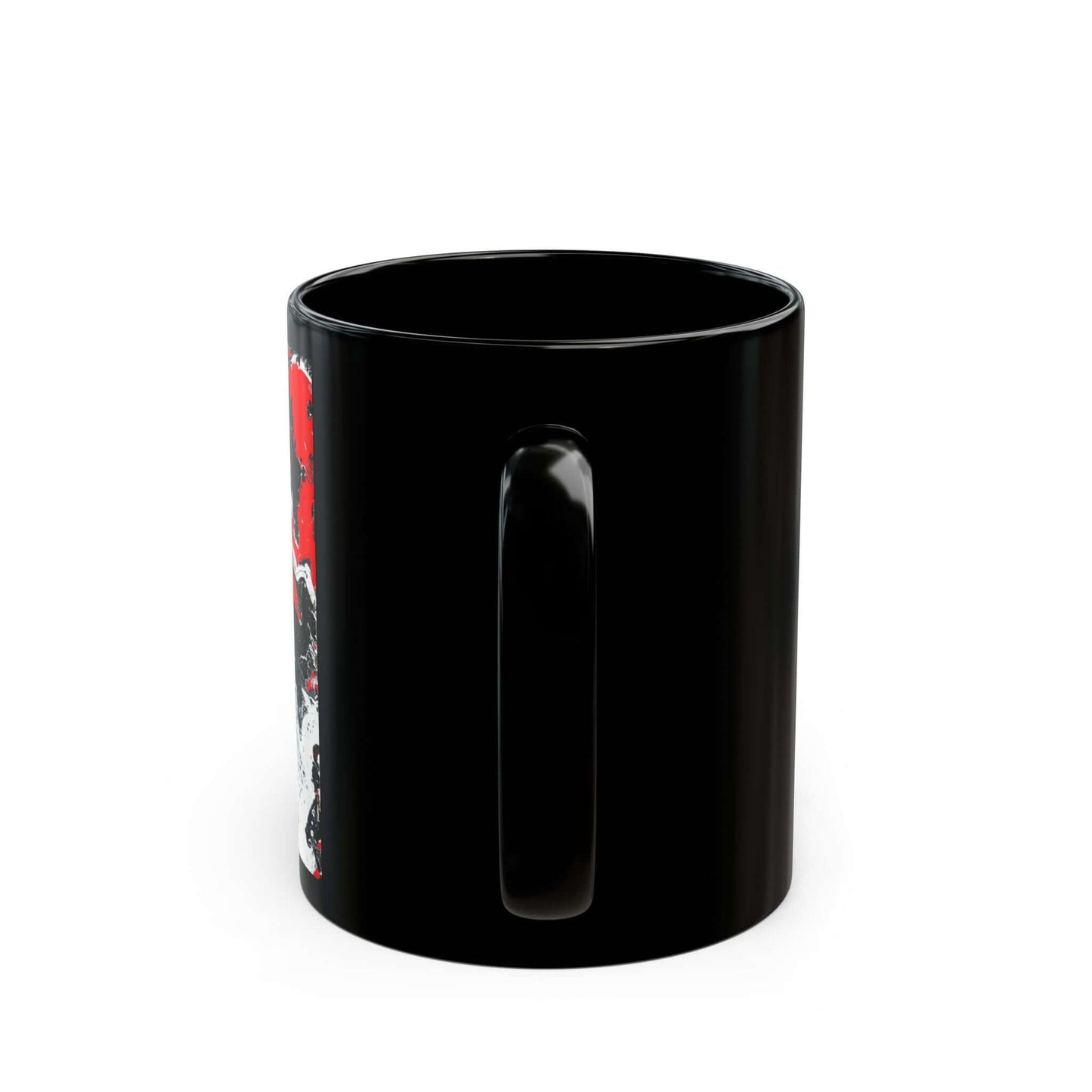 Mug – Crimson Drift - Abstract Expressionism