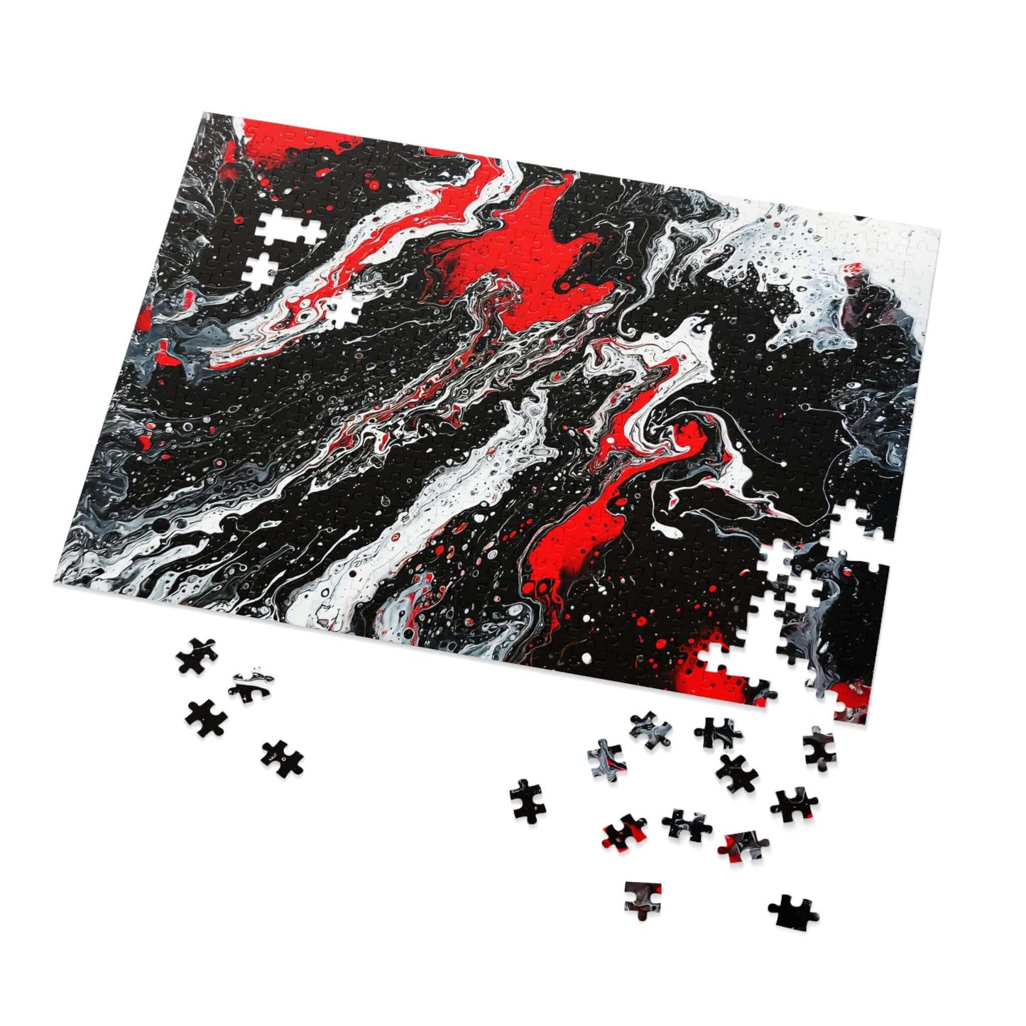 Crimson Drift - AbEx - Jigsaw Puzzle
