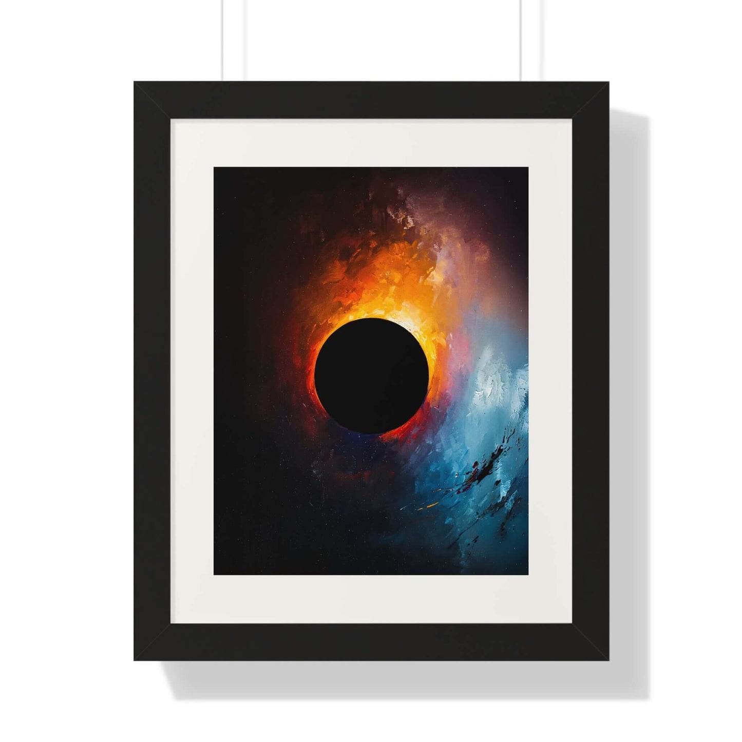 Ember Black - AbEx - Framed Wall Art
