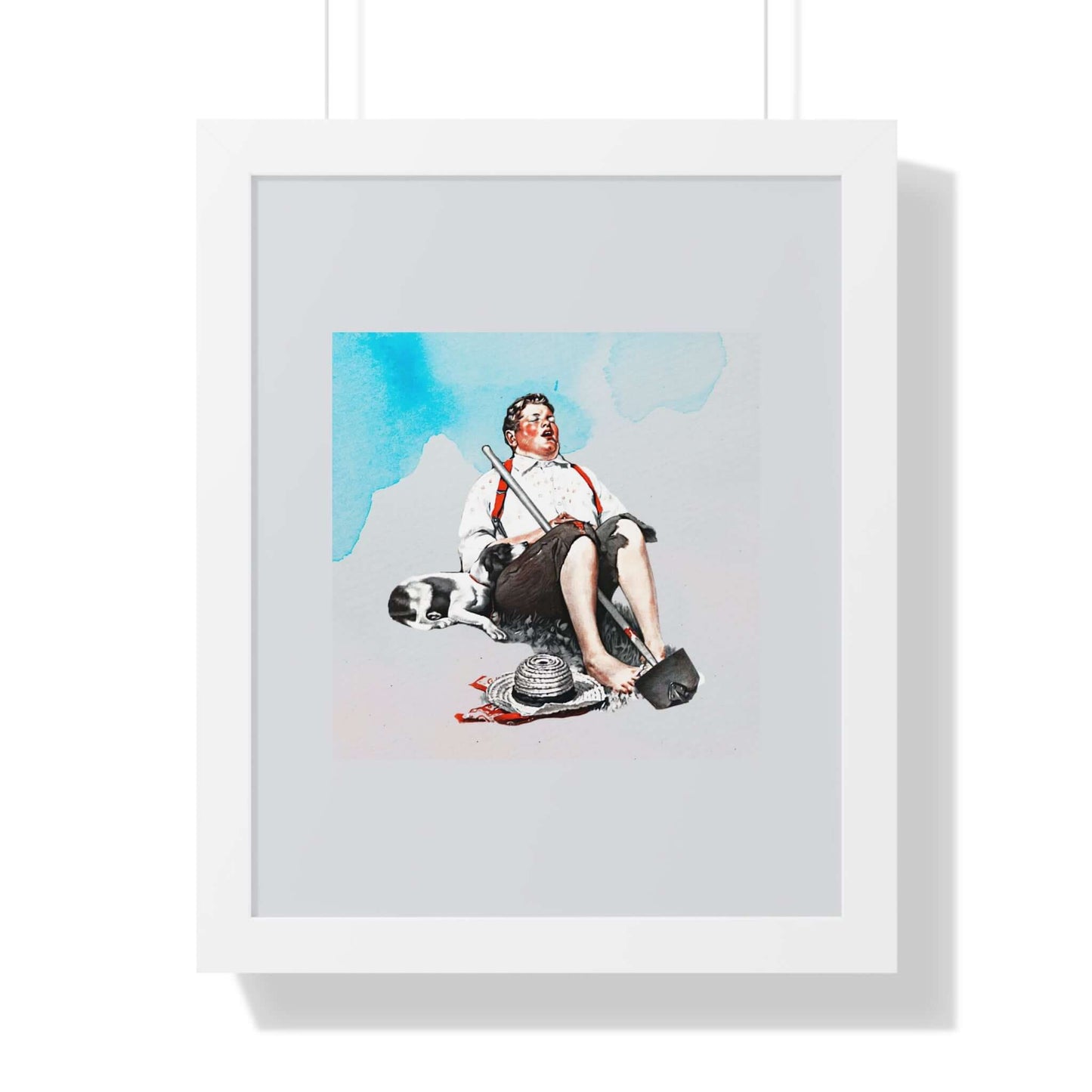 Lazybones by Norman Rockwell: Framed Wall Art