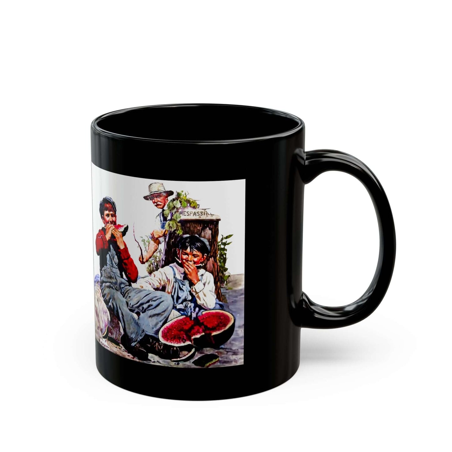 Mug – Young Boys Trespassing & Eating Watermelon by Joseph Francis Kernan