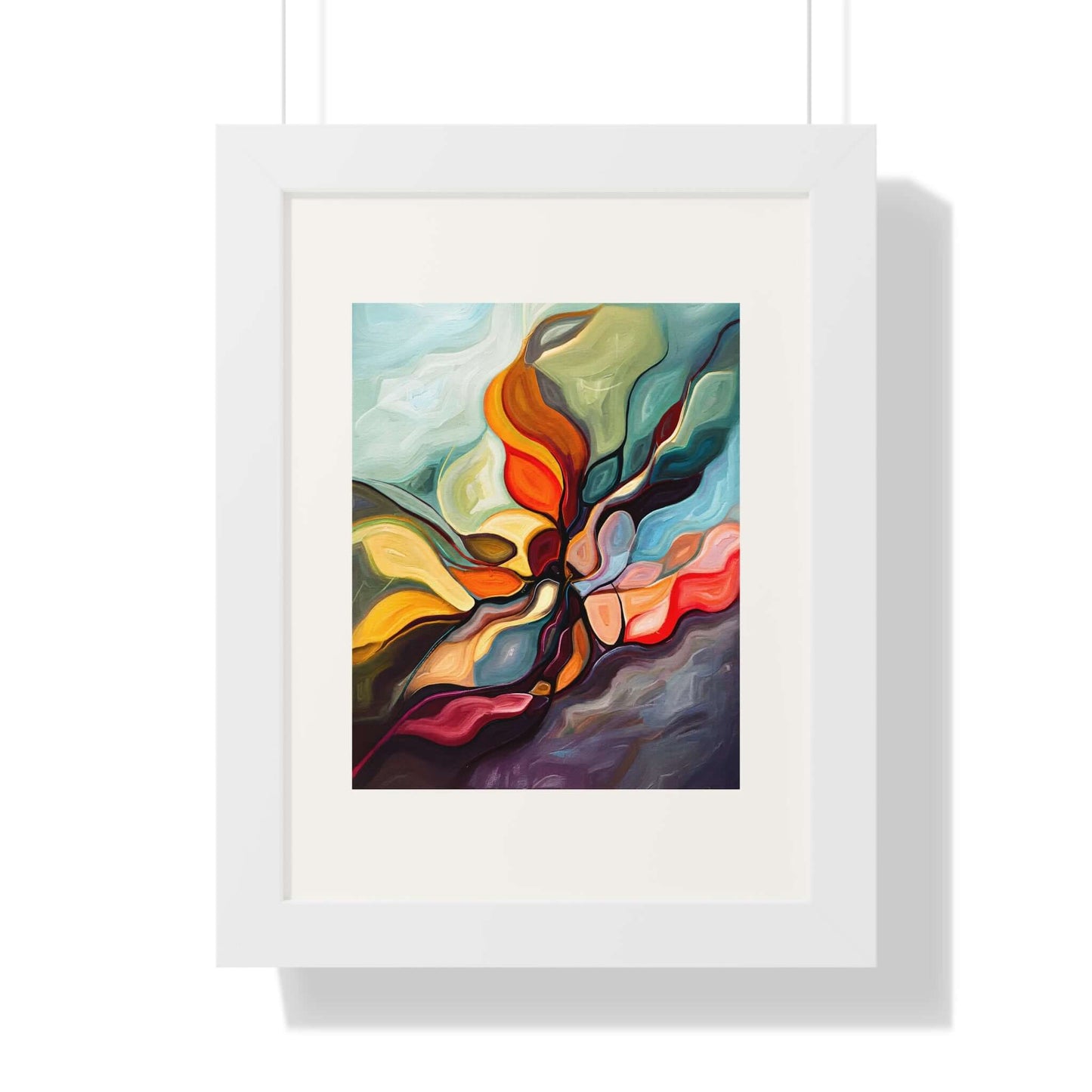 Petal Meld - AbEx - Framed Wall Art