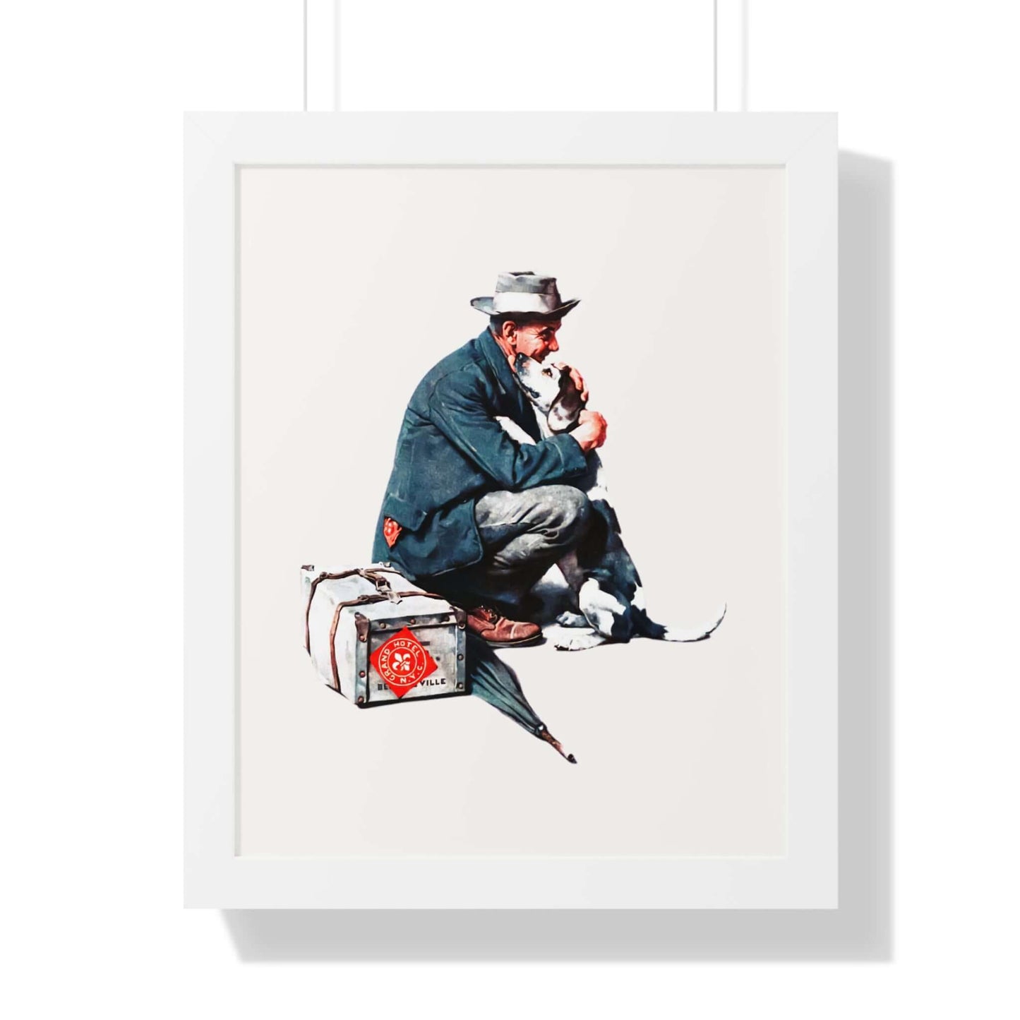 Man and Dog Pals: Norman Rockwell: Wall Art