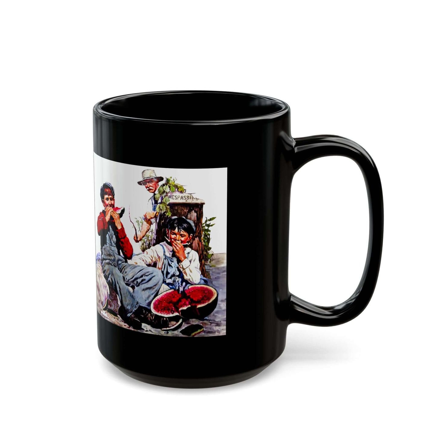 Mug – Young Boys Trespassing & Eating Watermelon by Joseph Francis Kernan