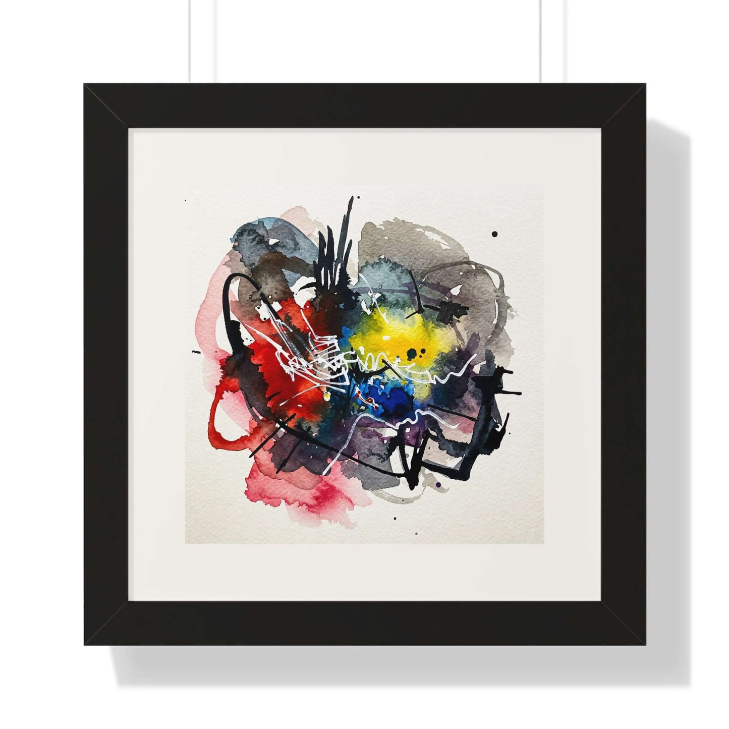 Heart Flicker - AbEx - Framed Wall Art
