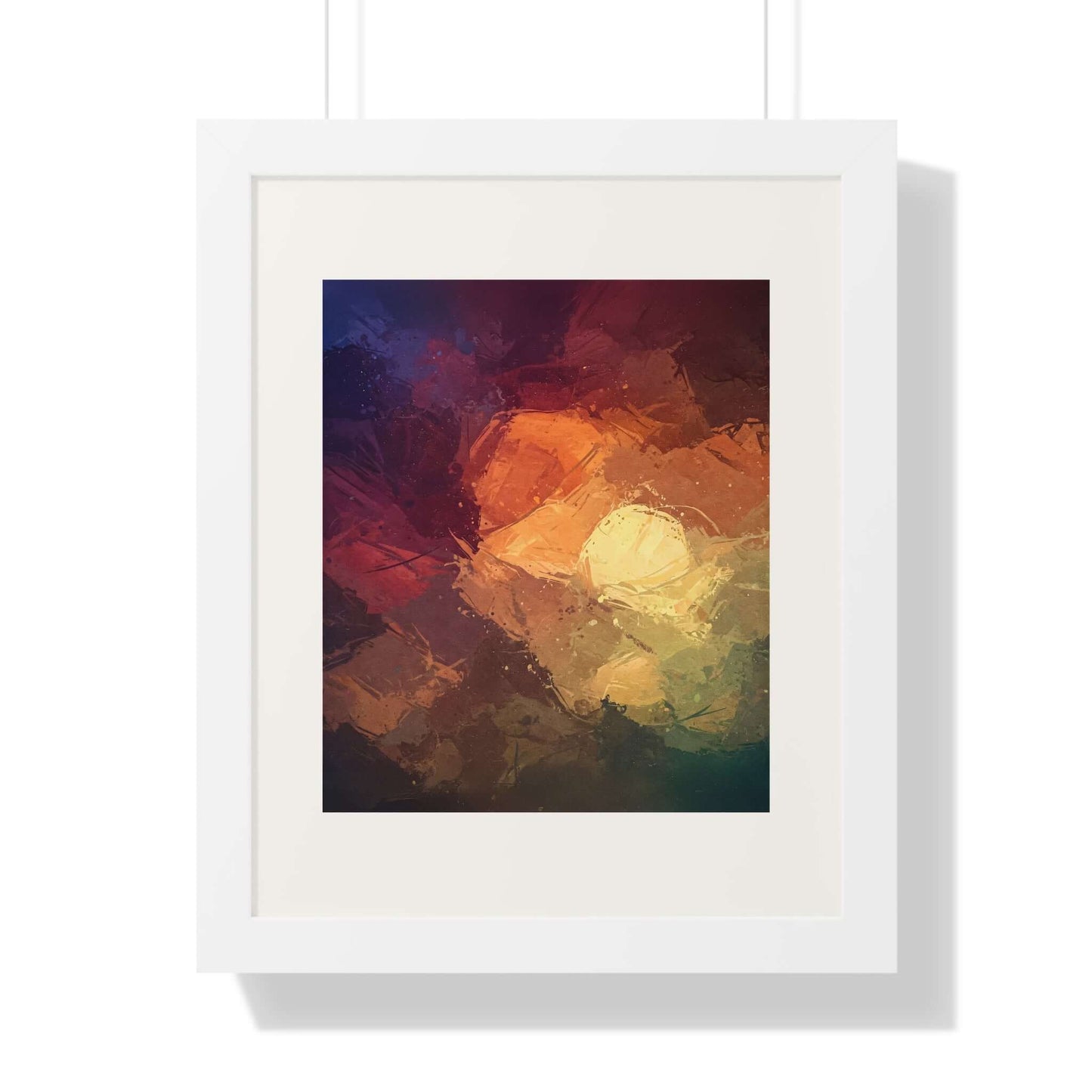 Shy Beauty - AbEx - Framed Wall Art