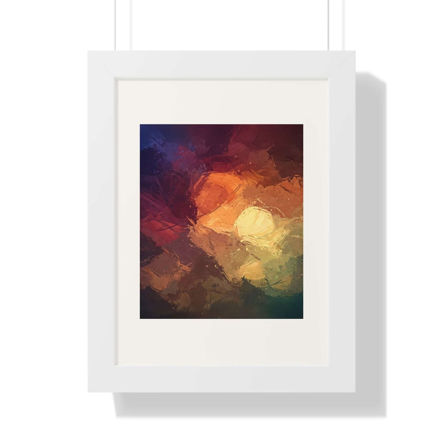 Shy Beauty - AbEx - Framed Wall Art