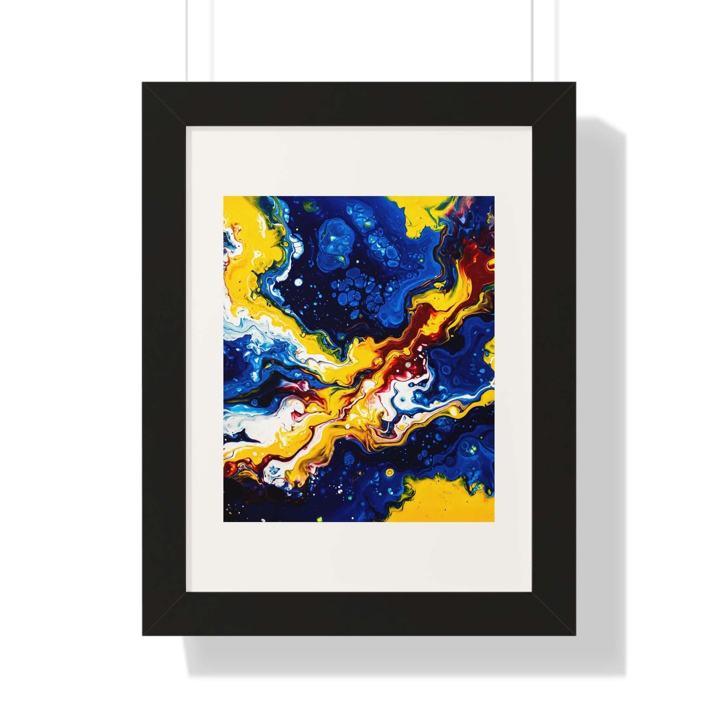 Nebula - AbEx - Framed Vertical Wall Art