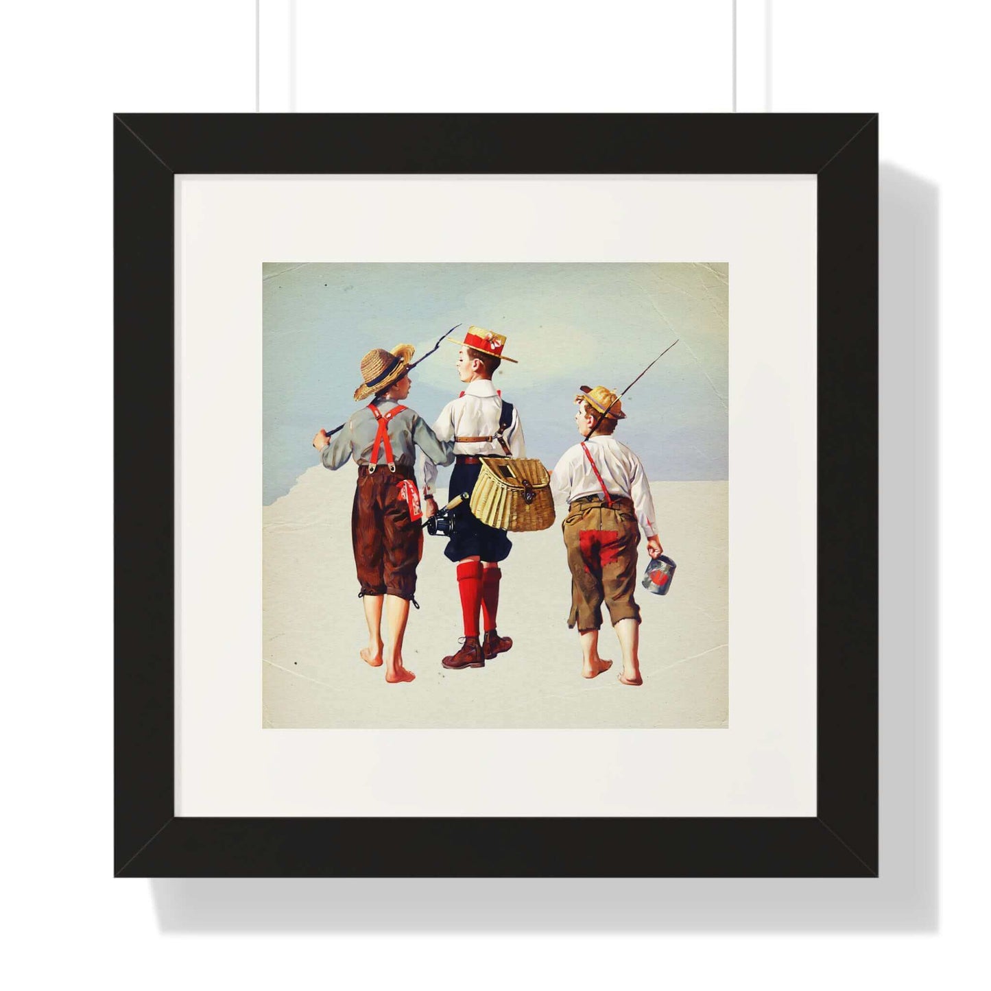 The Fishing Trip: Norman Rockwell: Wall Art