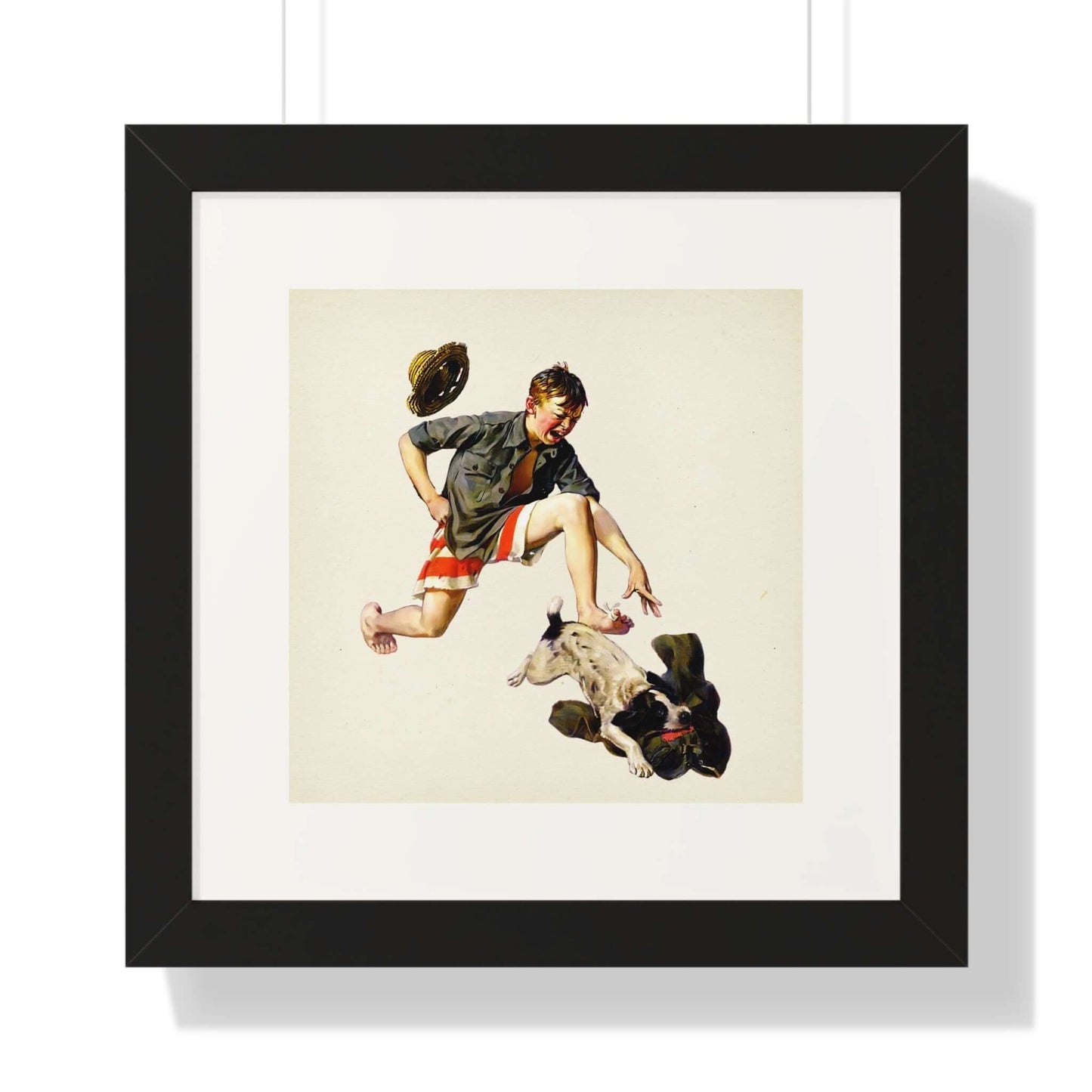 Runaway Pants: Norman Rockwell: Framed Wall Art