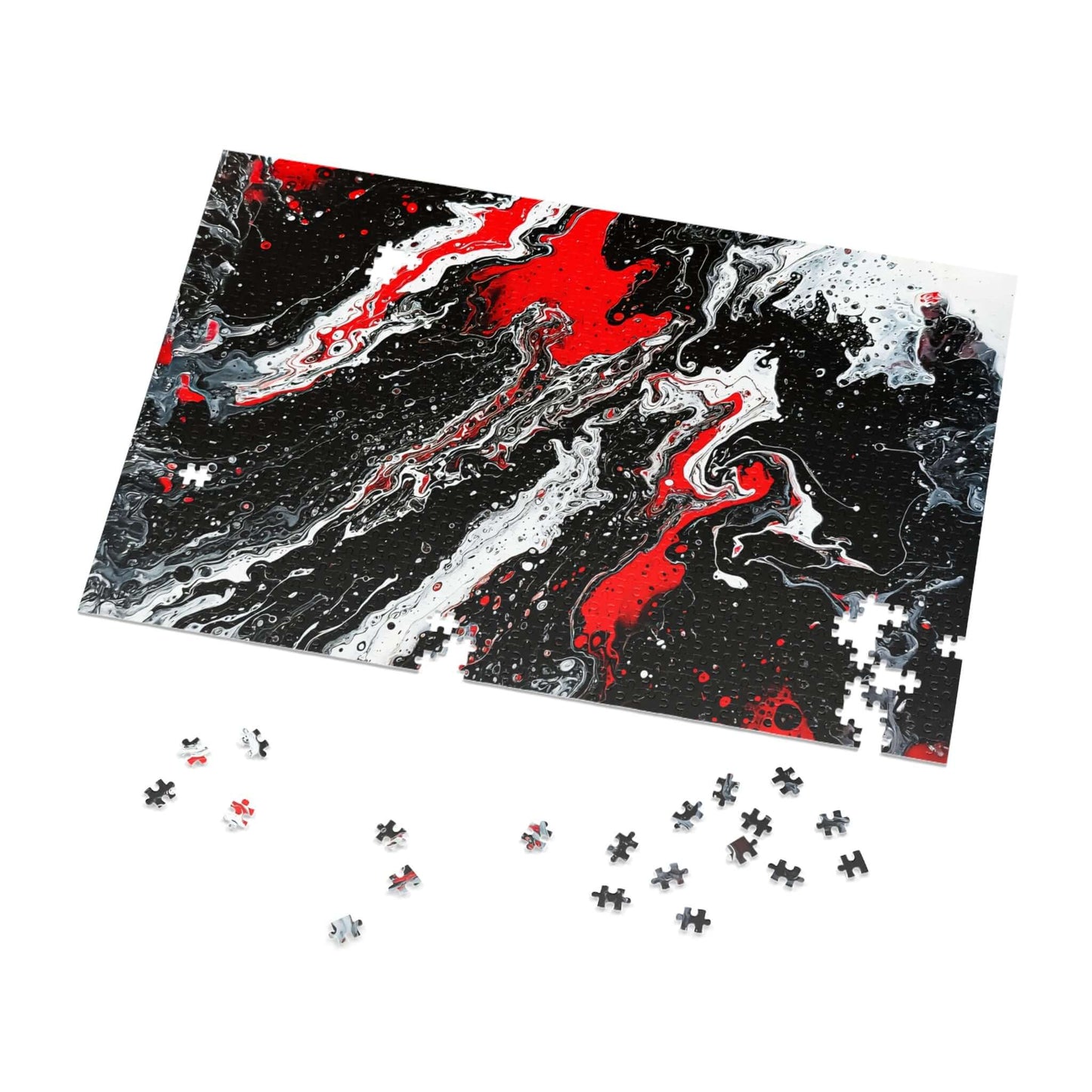 Crimson Drift - AbEx - Jigsaw Puzzle