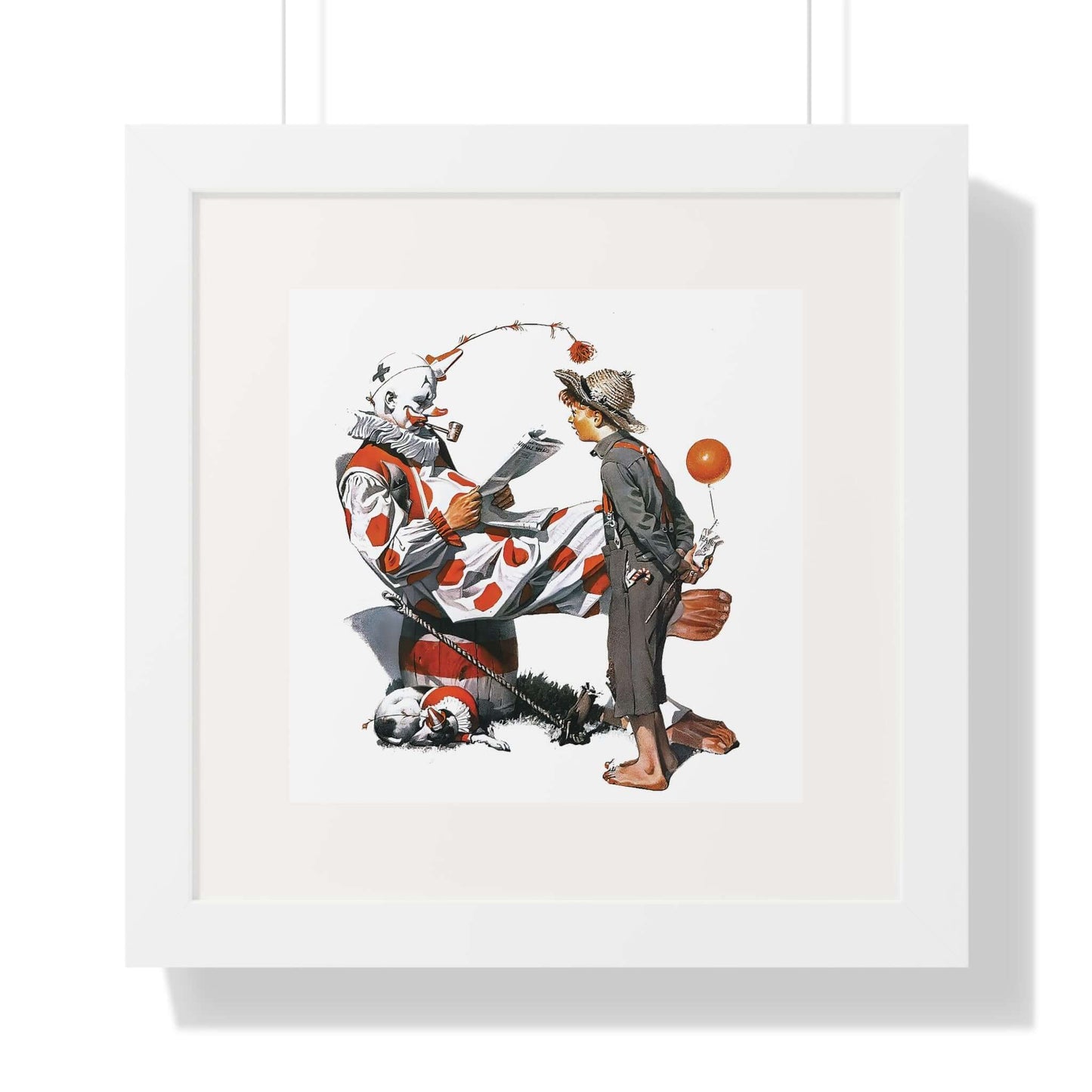 Meeting the Clown: Norman Rockwell: Wall Art