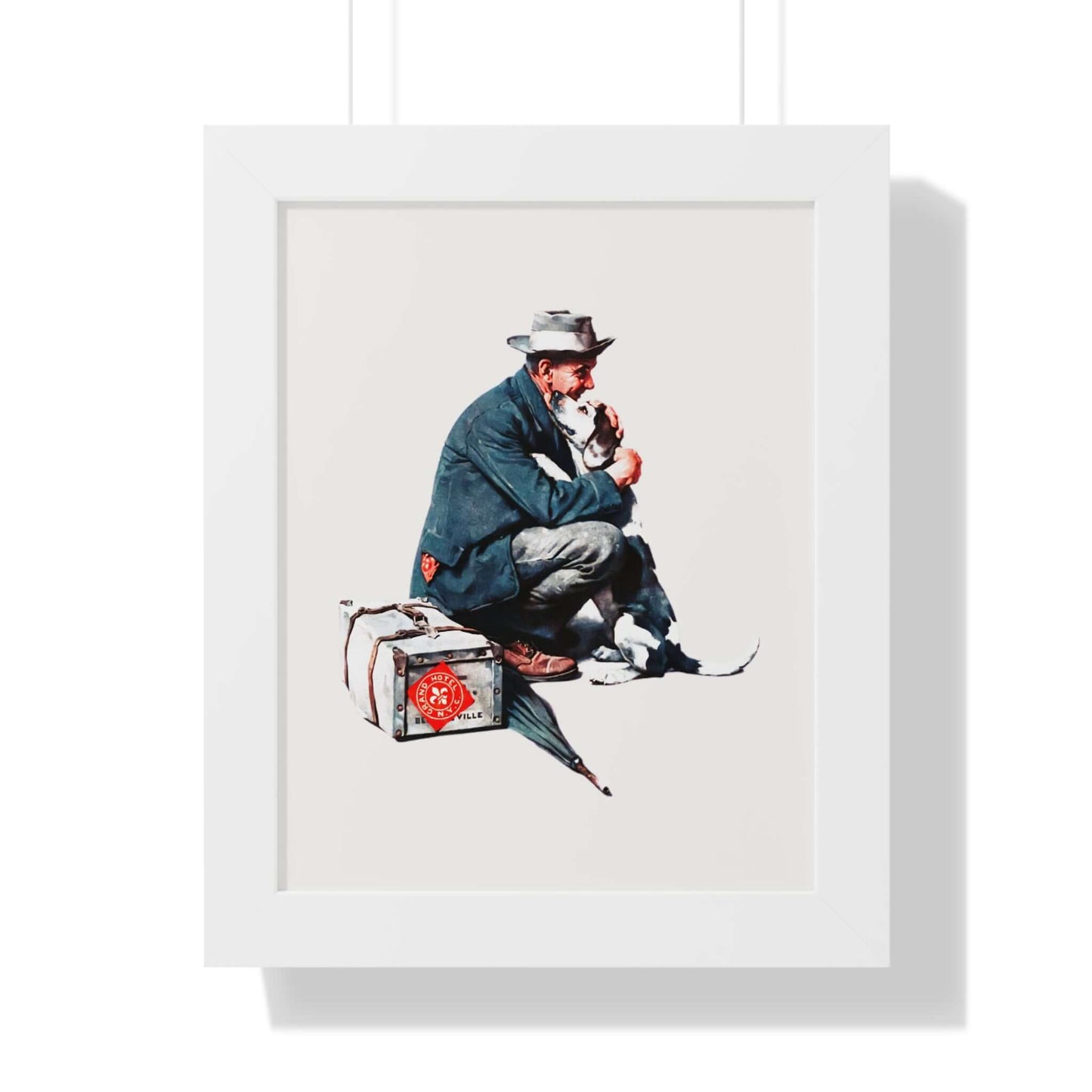 Man and Dog Pals: Norman Rockwell: Wall Art