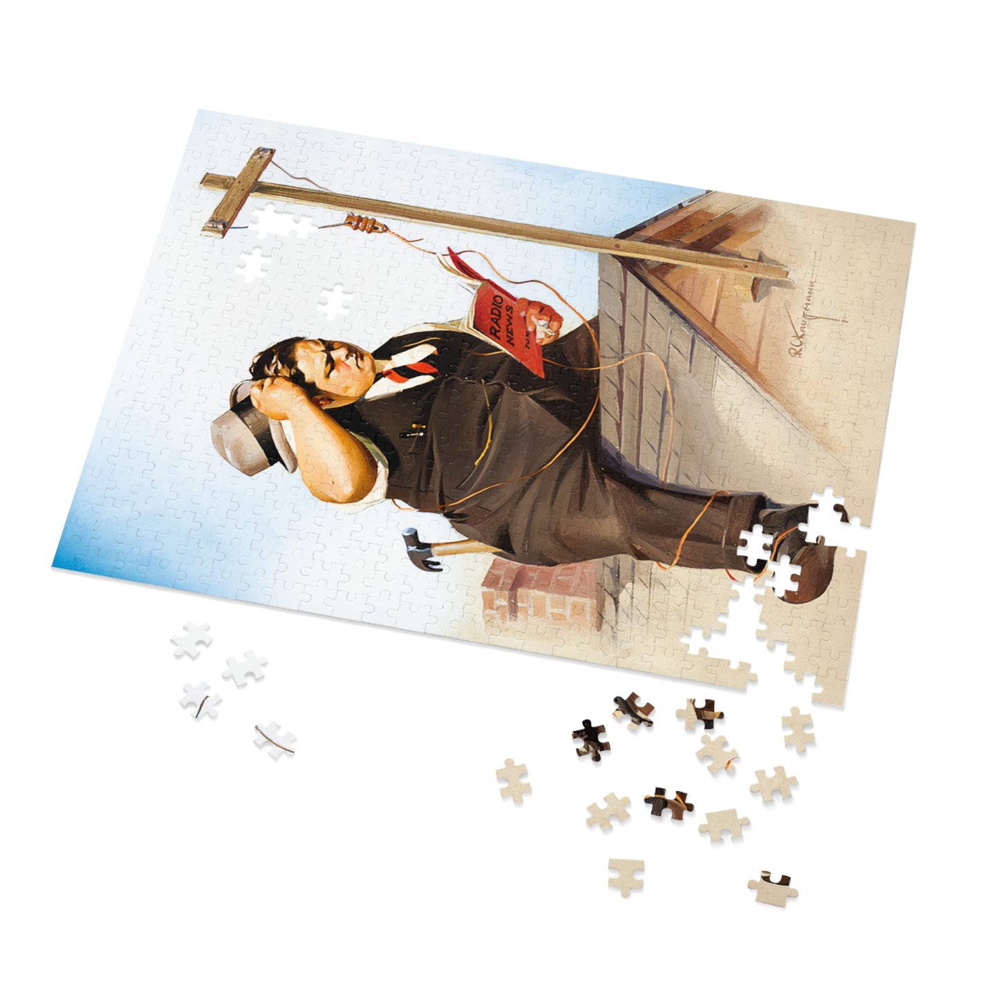 Radio Antennae by Robert C. Kauffmann - Jigsaw Puzzle