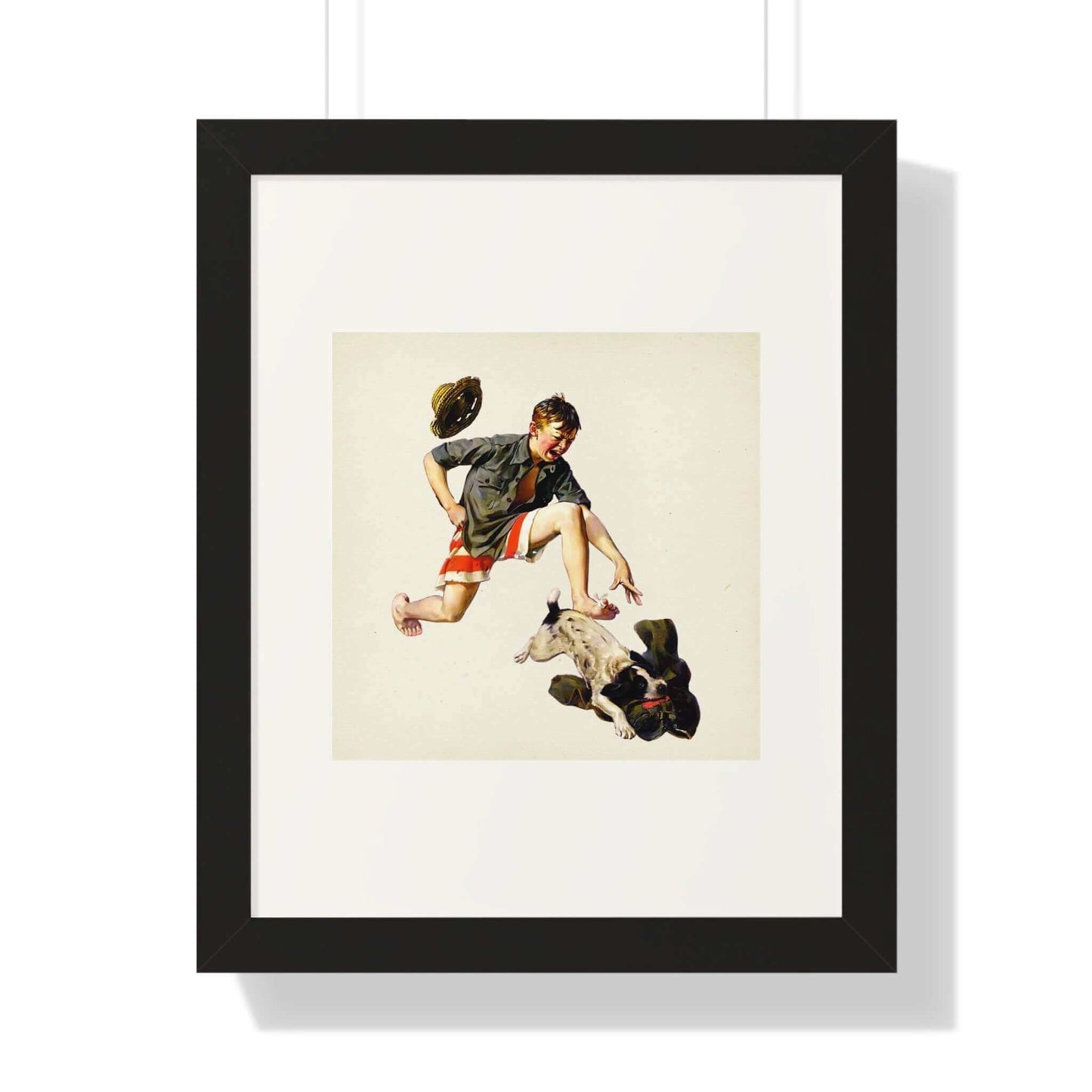 Runaway Pants: Norman Rockwell: Framed Wall Art