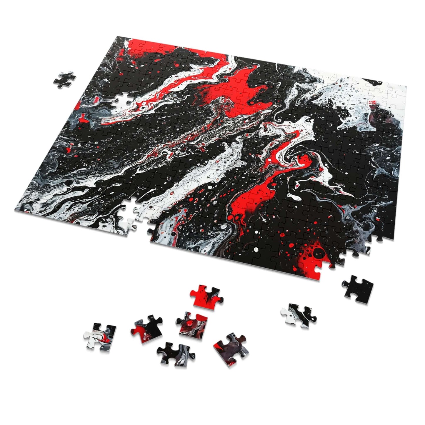 Crimson Drift - AbEx - Jigsaw Puzzle