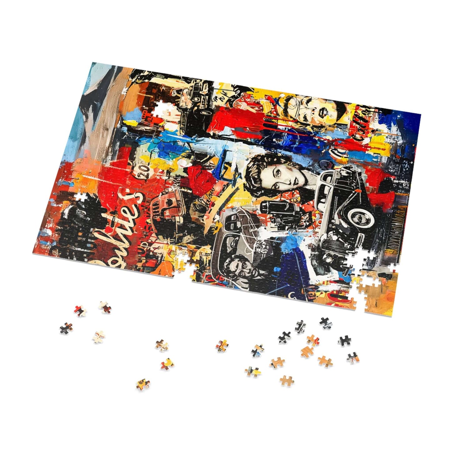 Neon Memory - AbEx - Jigsaw Puzzle