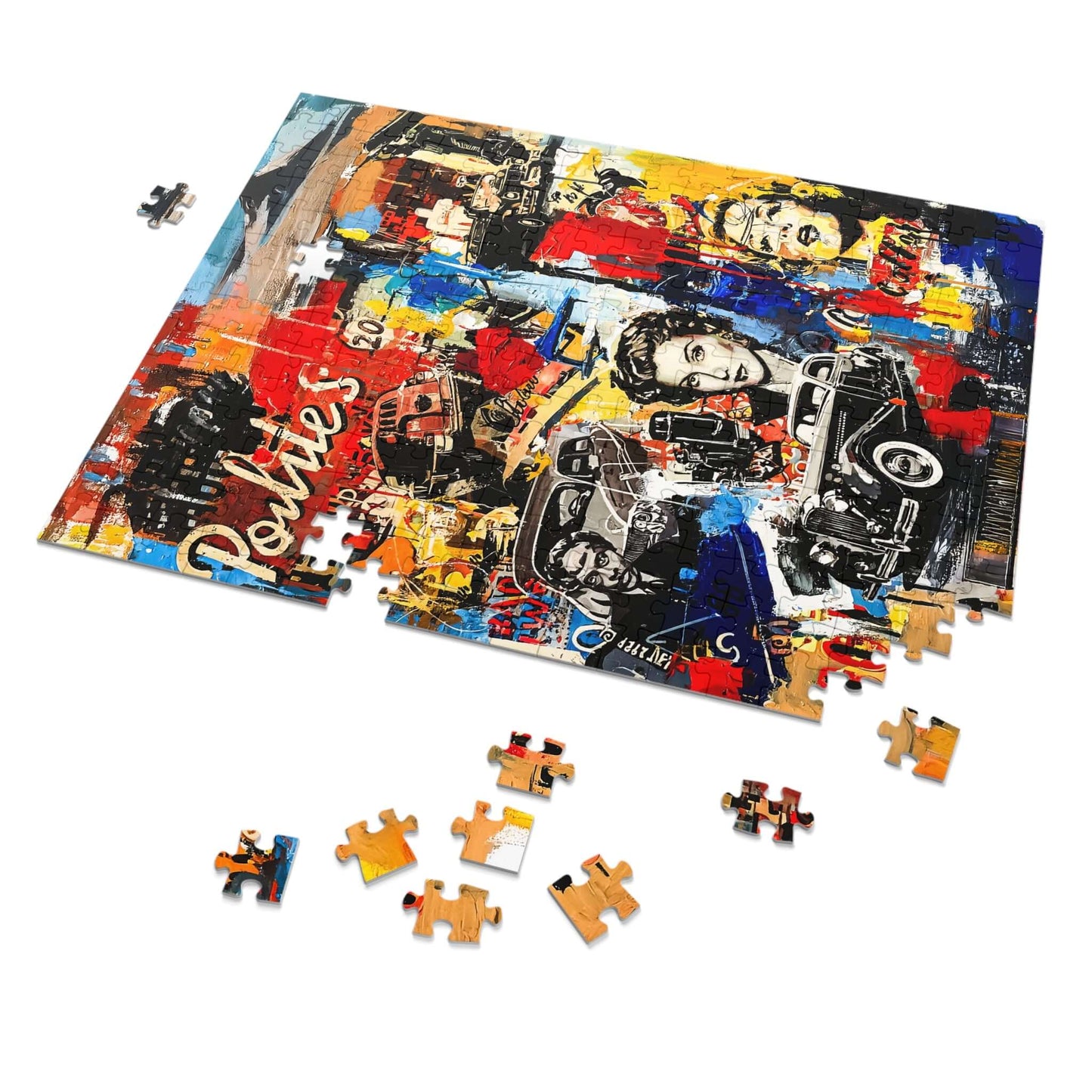 Neon Memory - AbEx - Jigsaw Puzzle