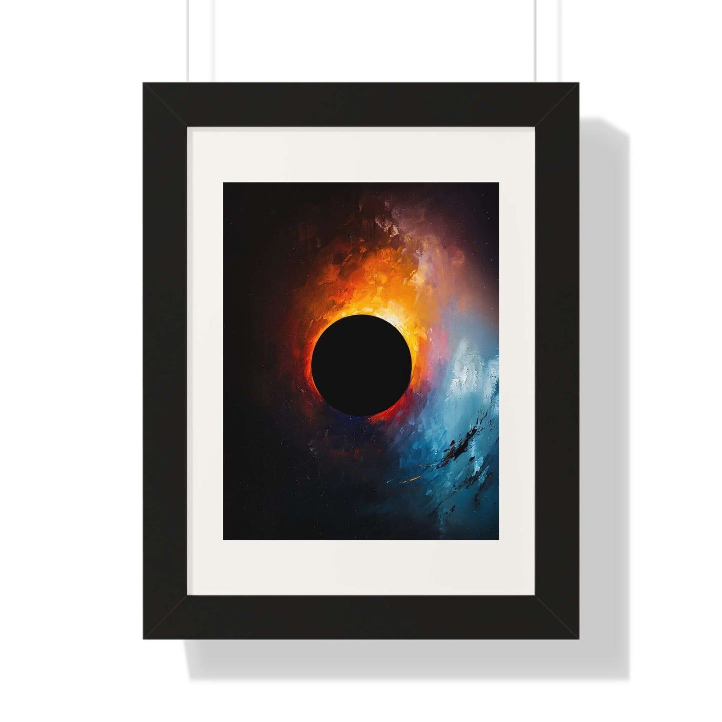 Ember Black - AbEx - Framed Wall Art