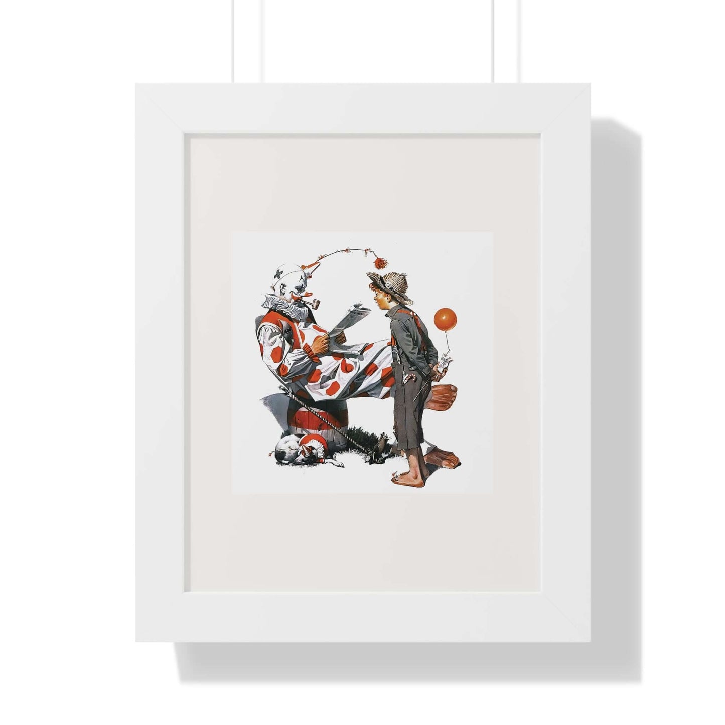 Meeting the Clown: Norman Rockwell: Wall Art