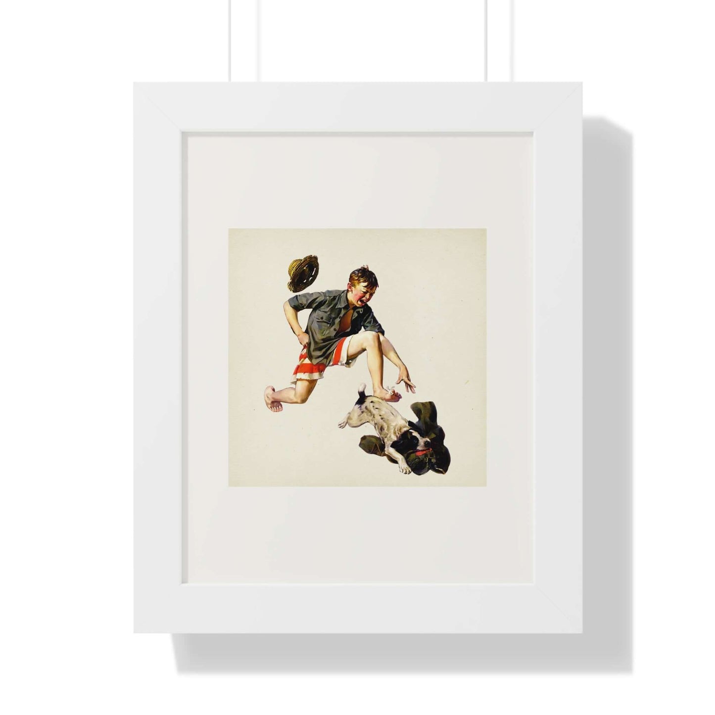 Runaway Pants: Norman Rockwell: Framed Wall Art