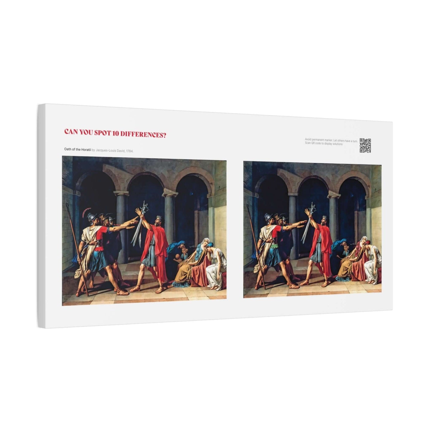 Oath of the Horatii: Spot the Difference Wall Art