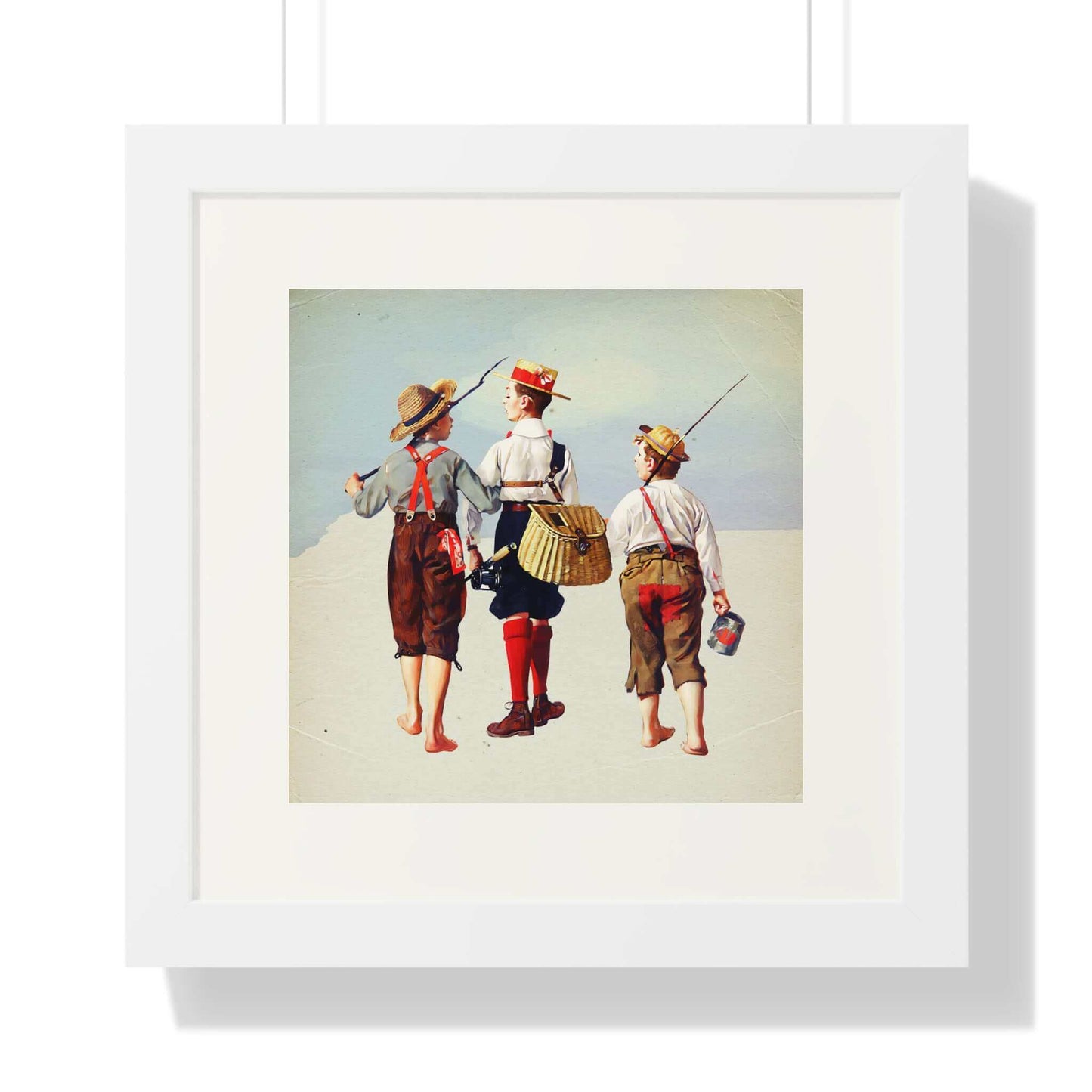 The Fishing Trip: Norman Rockwell: Wall Art