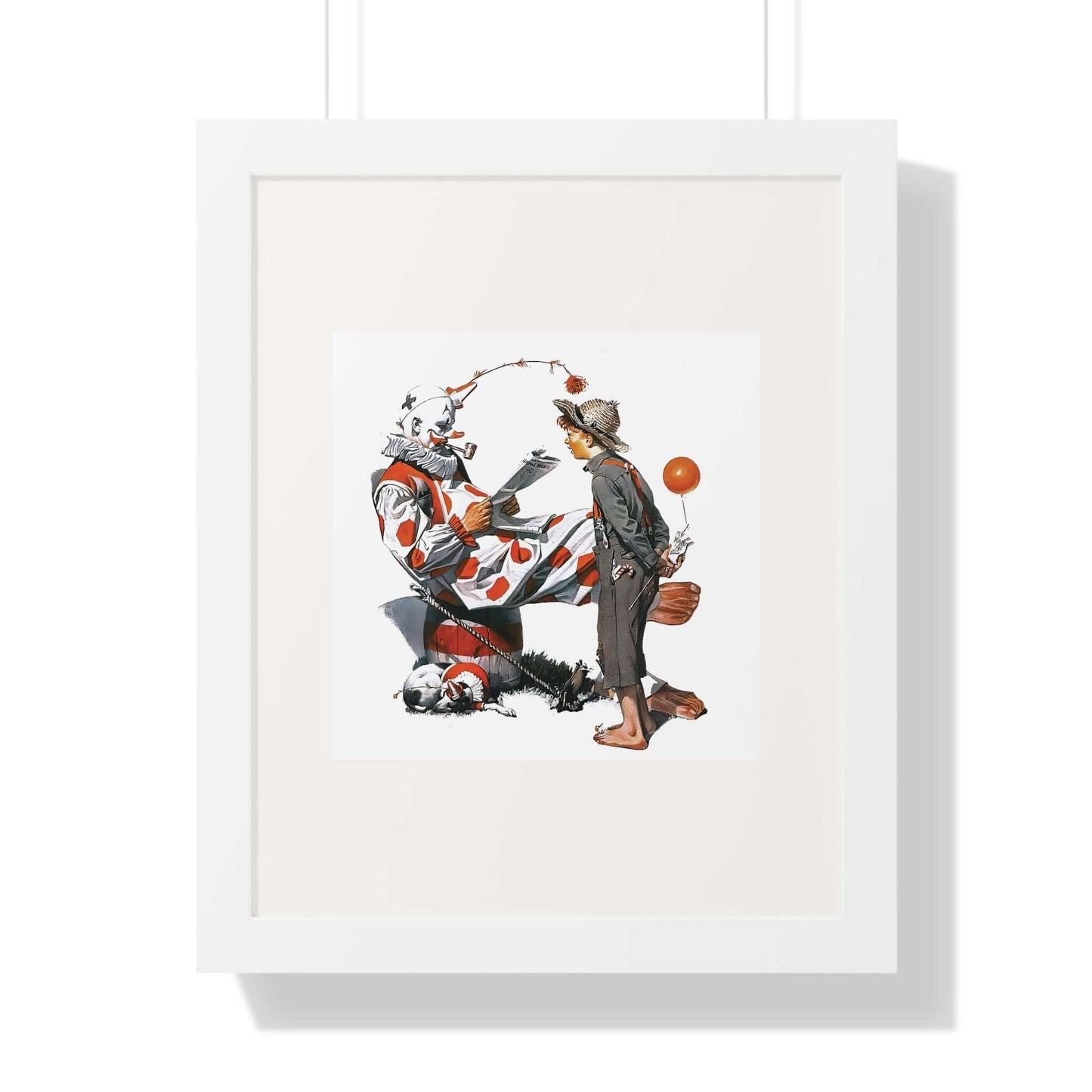 Meeting the Clown: Norman Rockwell: Wall Art