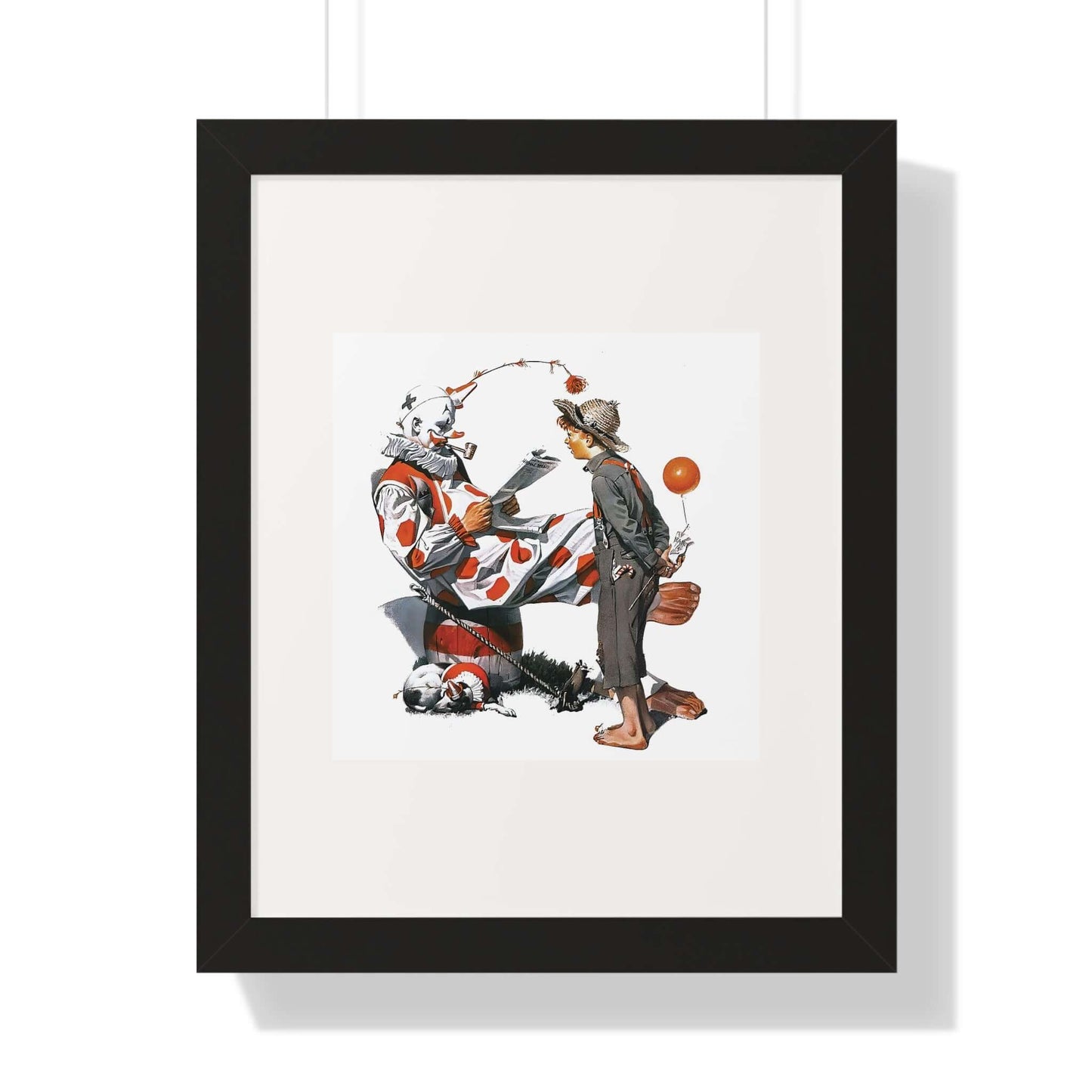 Meeting the Clown: Norman Rockwell: Wall Art