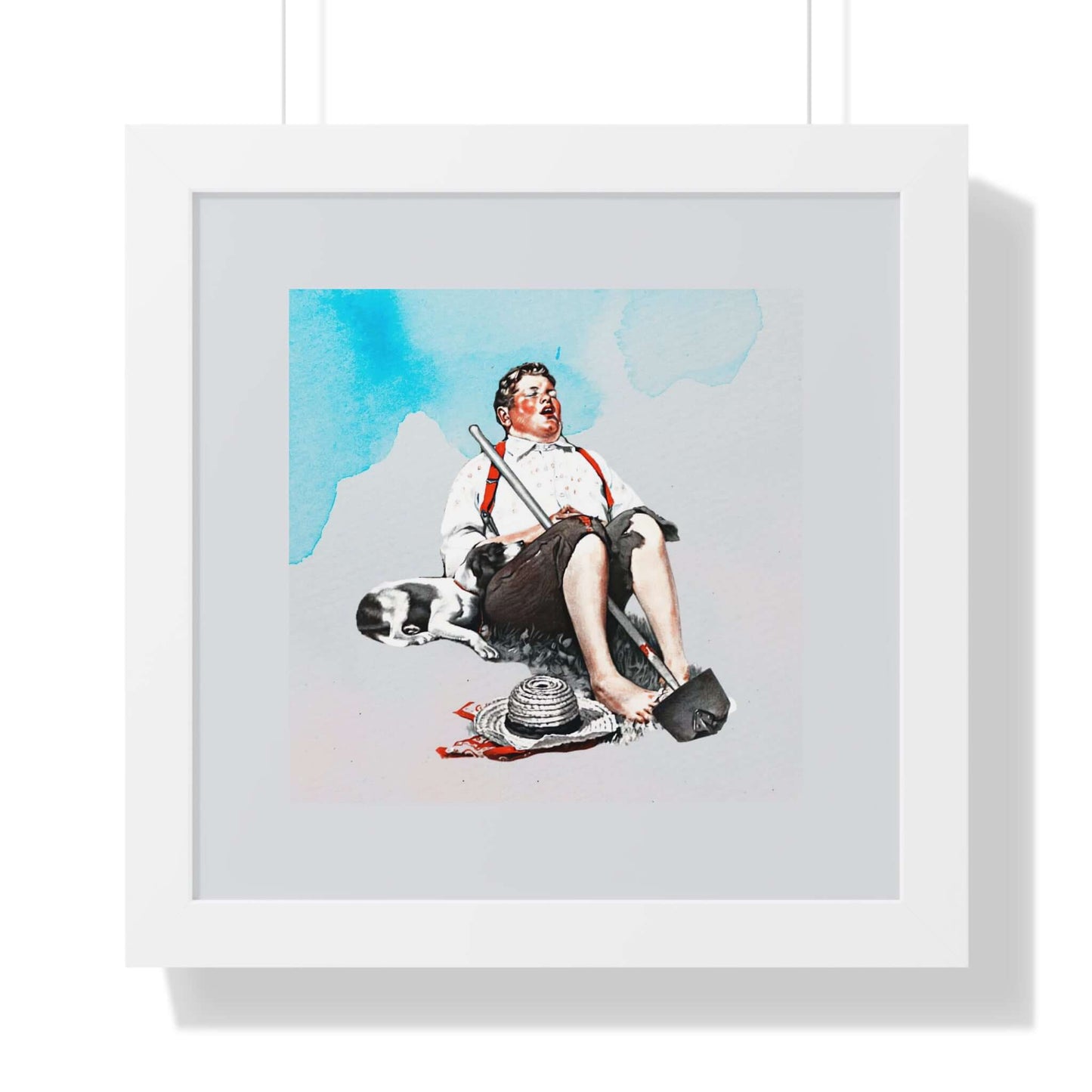 Lazybones by Norman Rockwell: Framed Wall Art