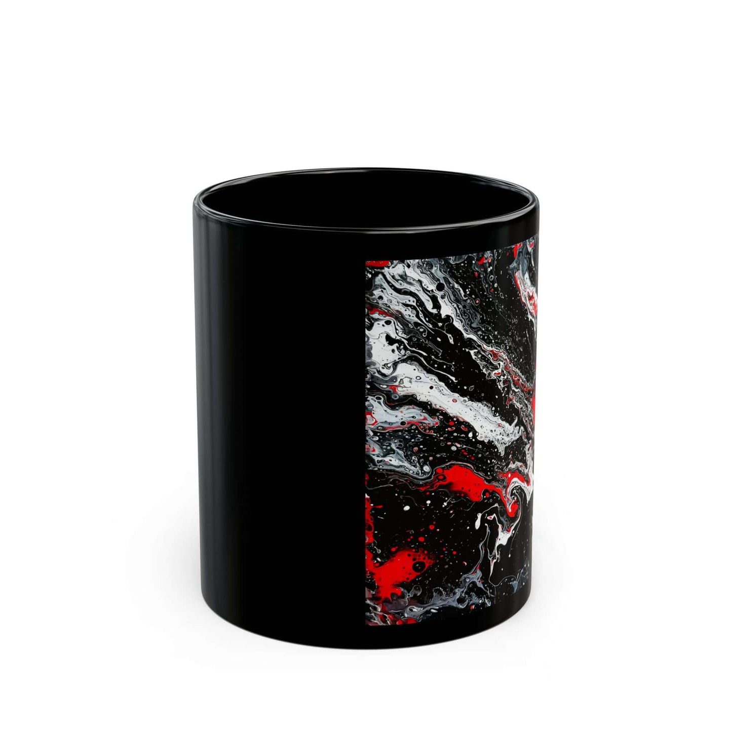 Mug – Crimson Drift - Abstract Expressionism
