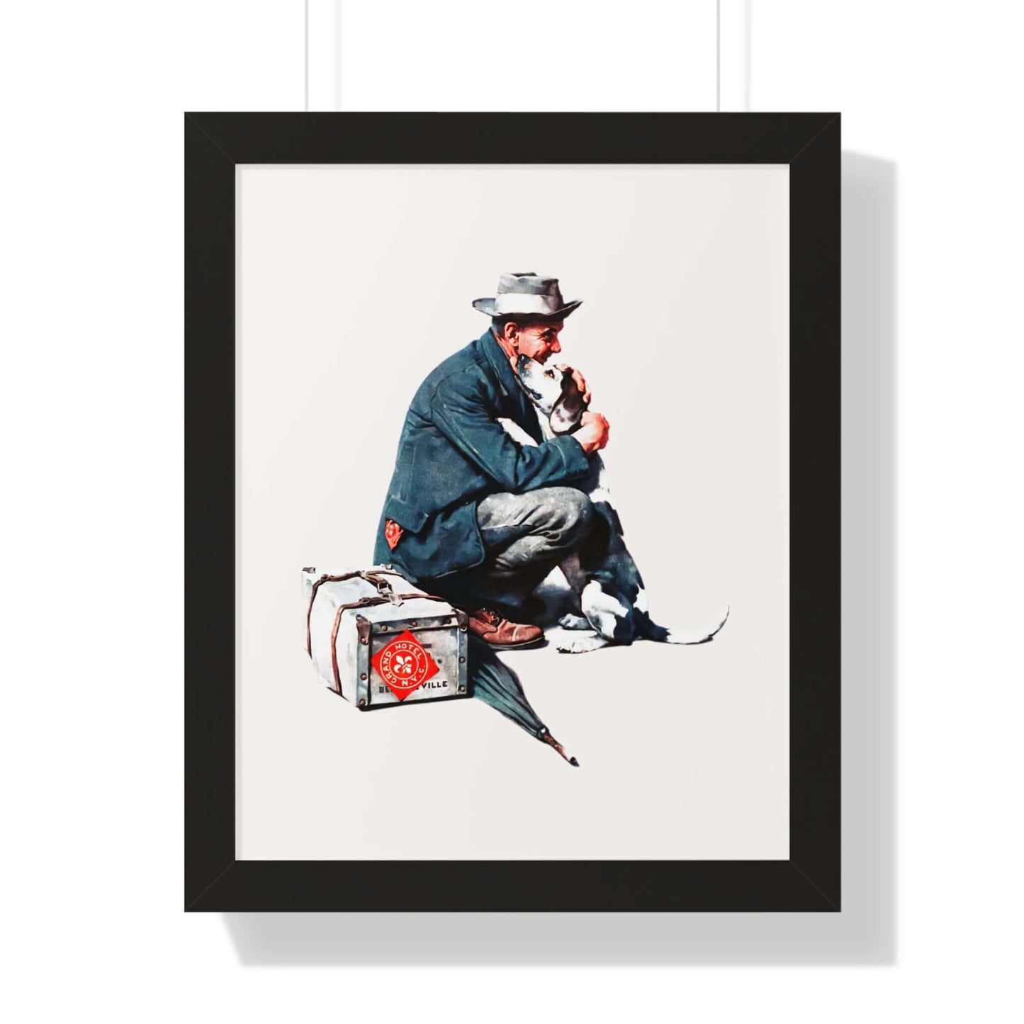 Man and Dog Pals: Norman Rockwell: Wall Art