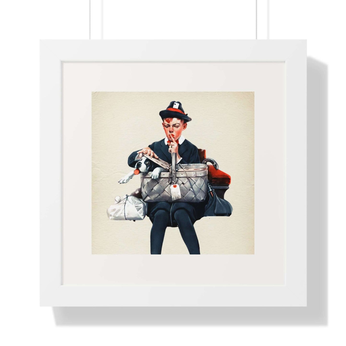 The Stowaway: Norman Rockwell: Framed Wall Art