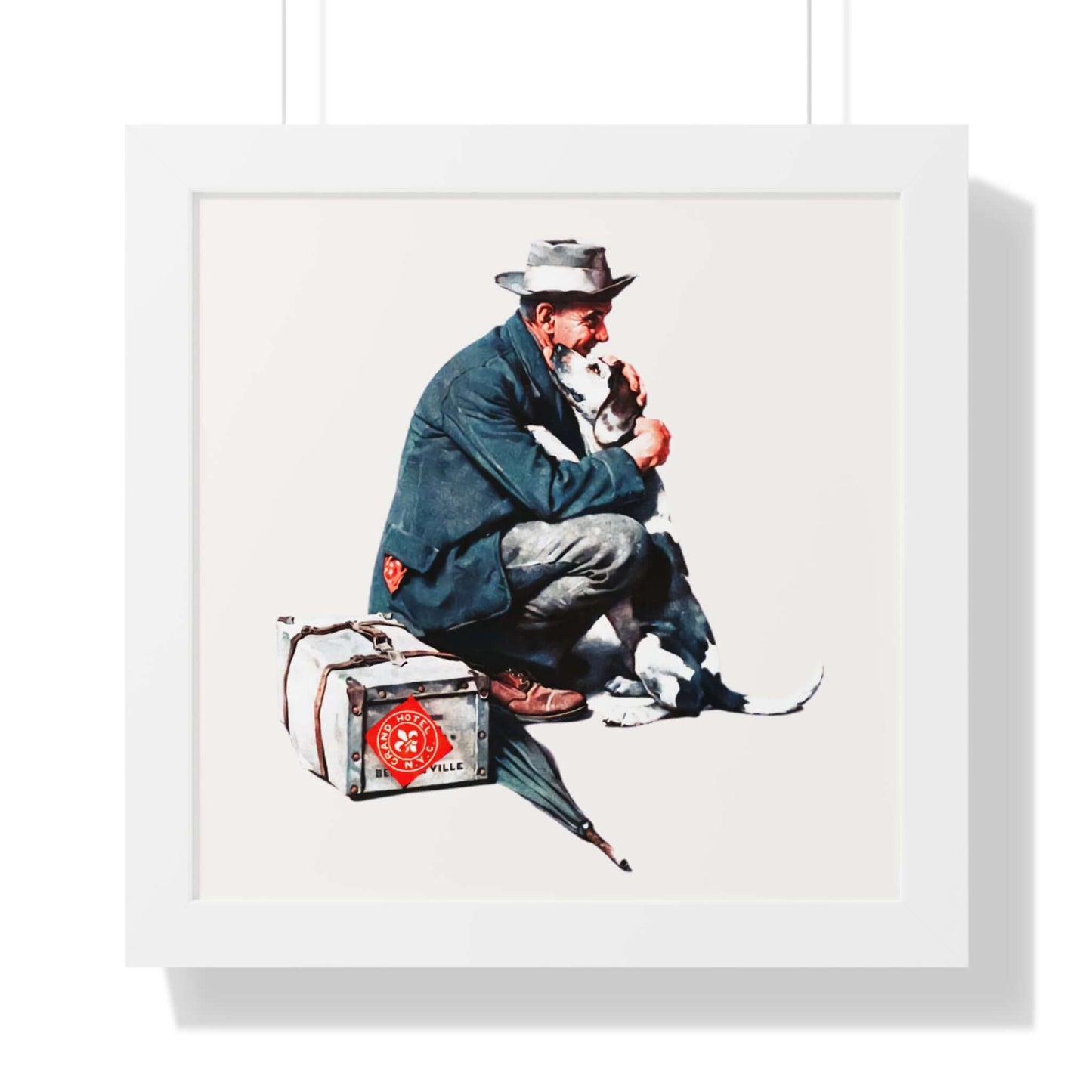 Man and Dog Pals: Norman Rockwell: Wall Art