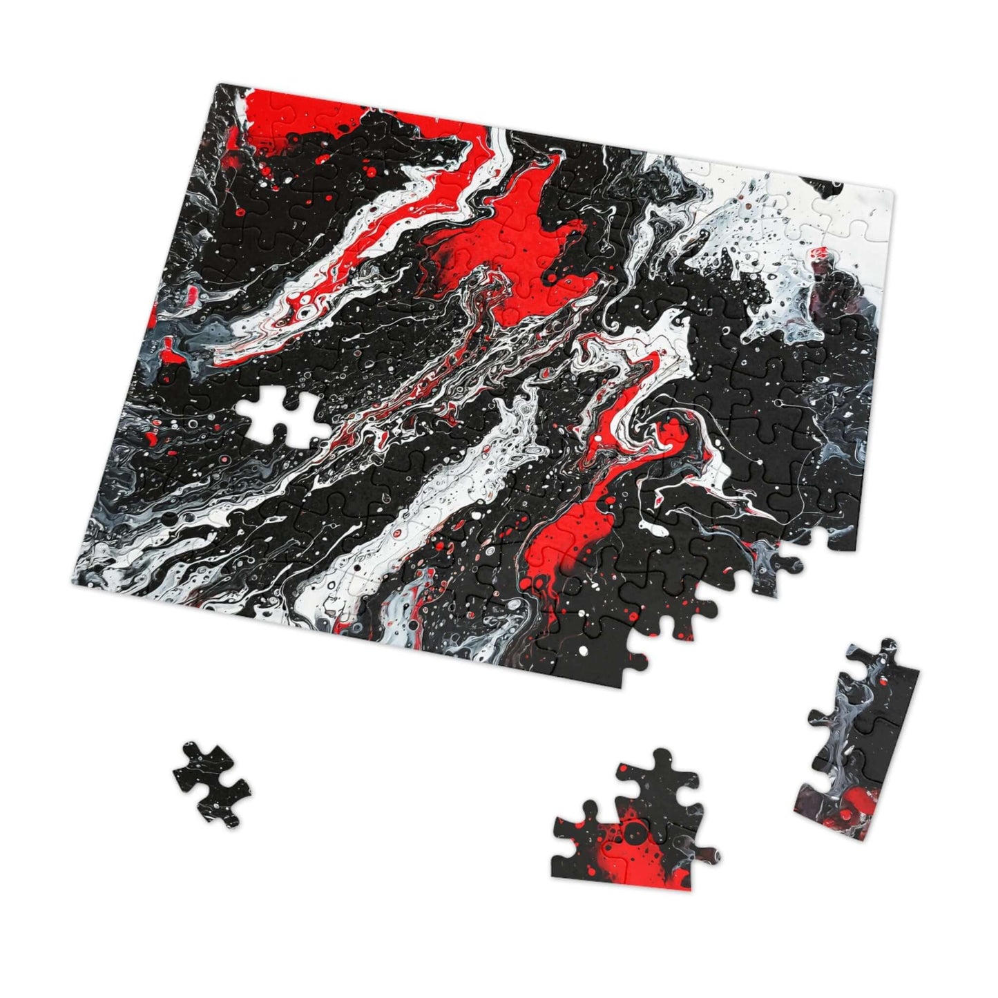 Crimson Drift - AbEx - Jigsaw Puzzle