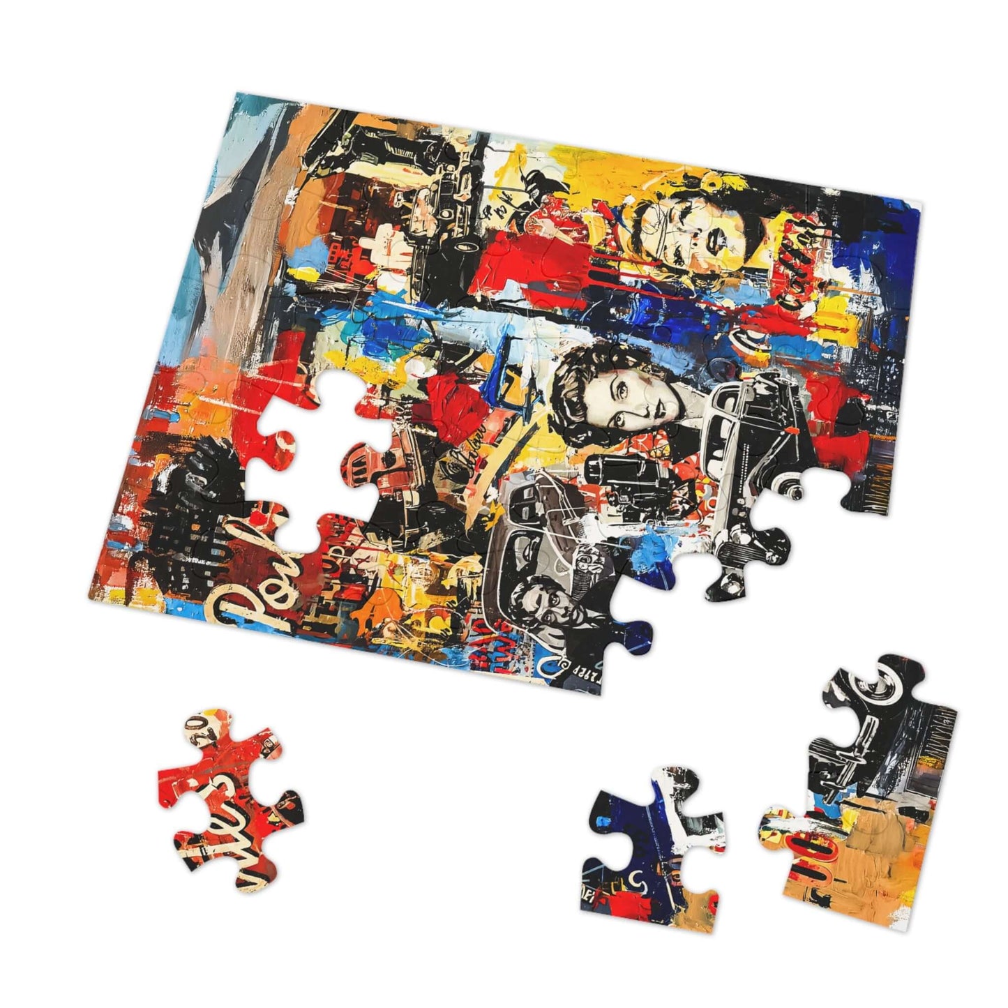 Neon Memory - AbEx - Jigsaw Puzzle