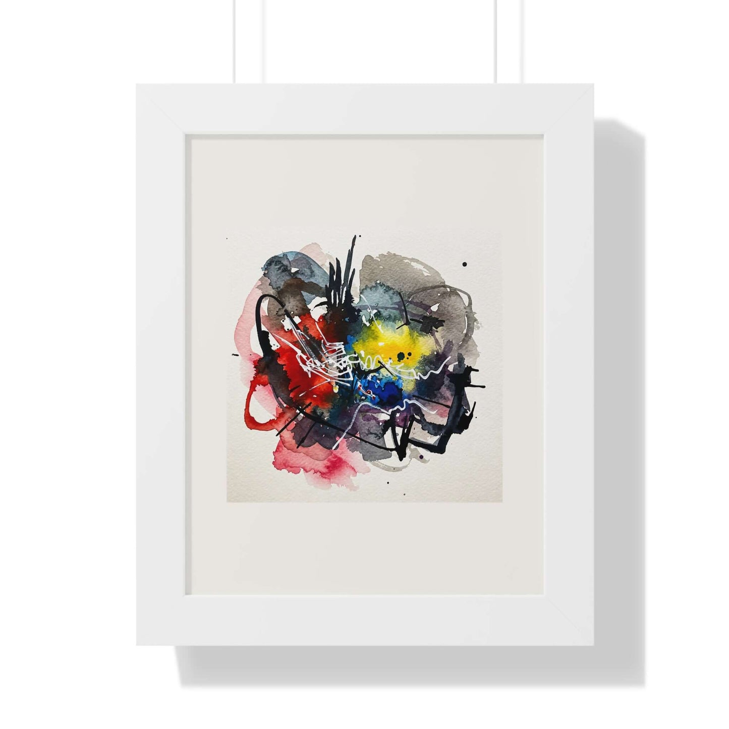 Heart Flicker - AbEx - Framed Wall Art