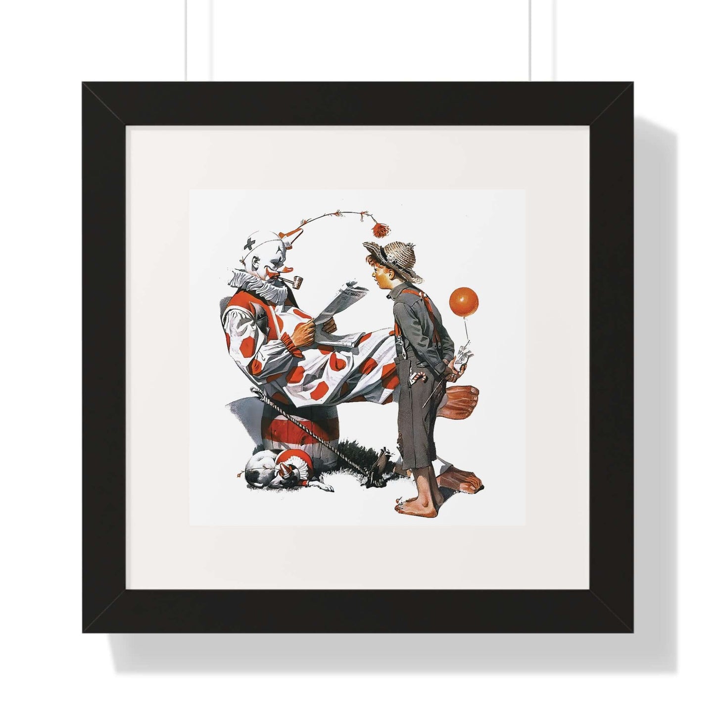 Meeting the Clown: Norman Rockwell: Wall Art
