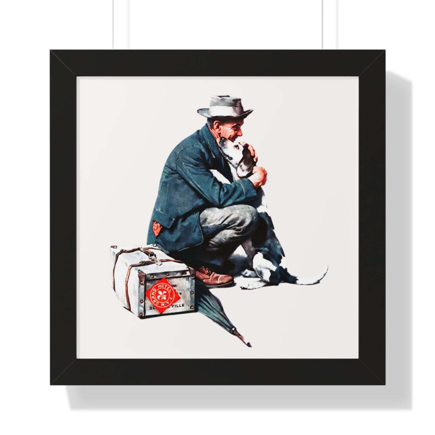 Man and Dog Pals: Norman Rockwell: Wall Art
