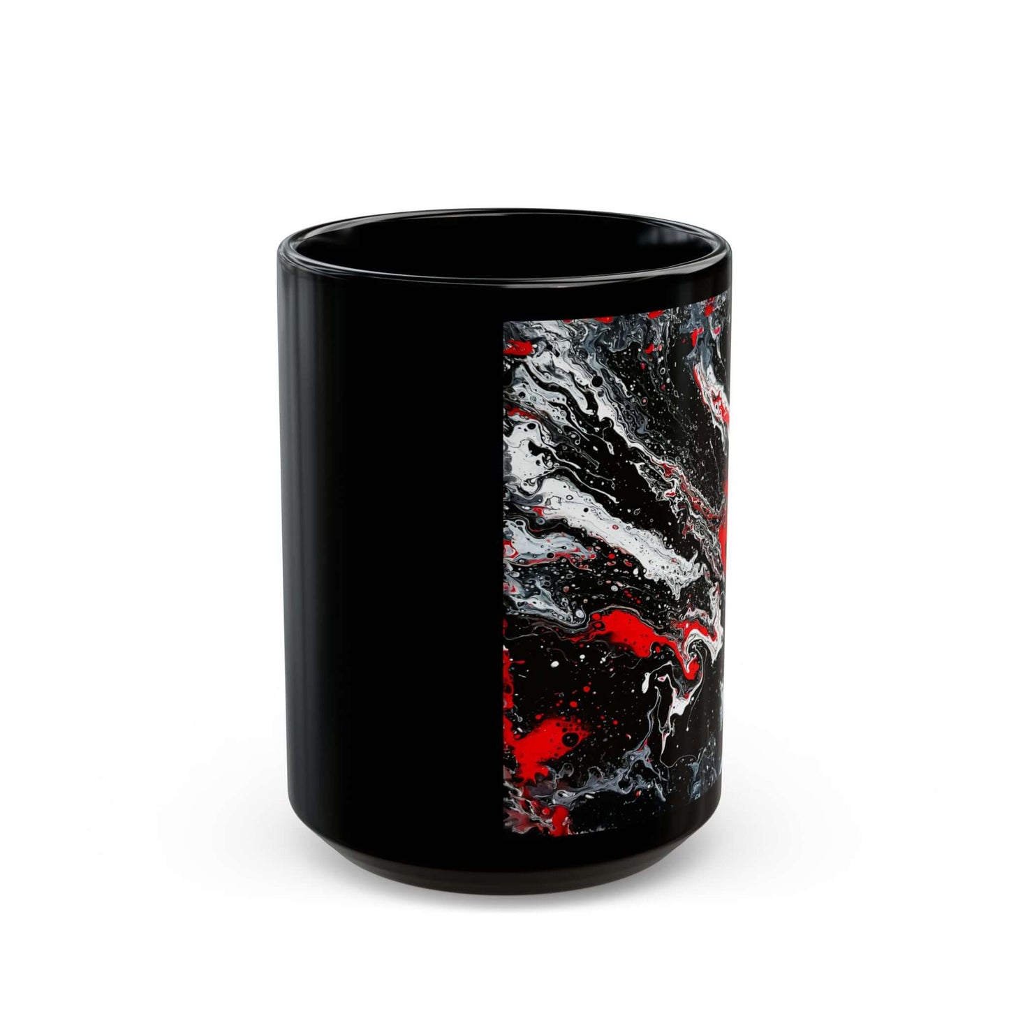 Mug – Crimson Drift - Abstract Expressionism