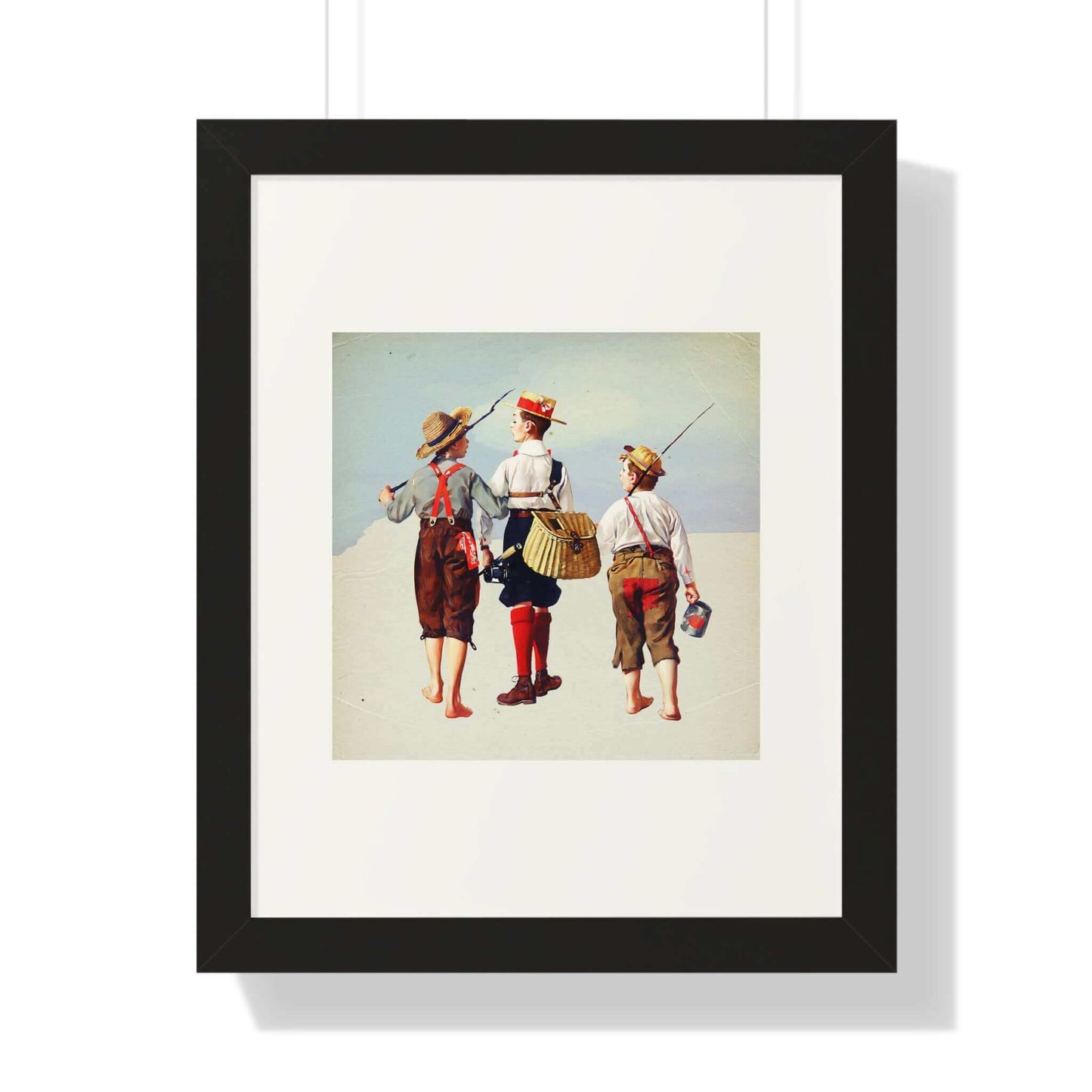 The Fishing Trip: Norman Rockwell: Wall Art