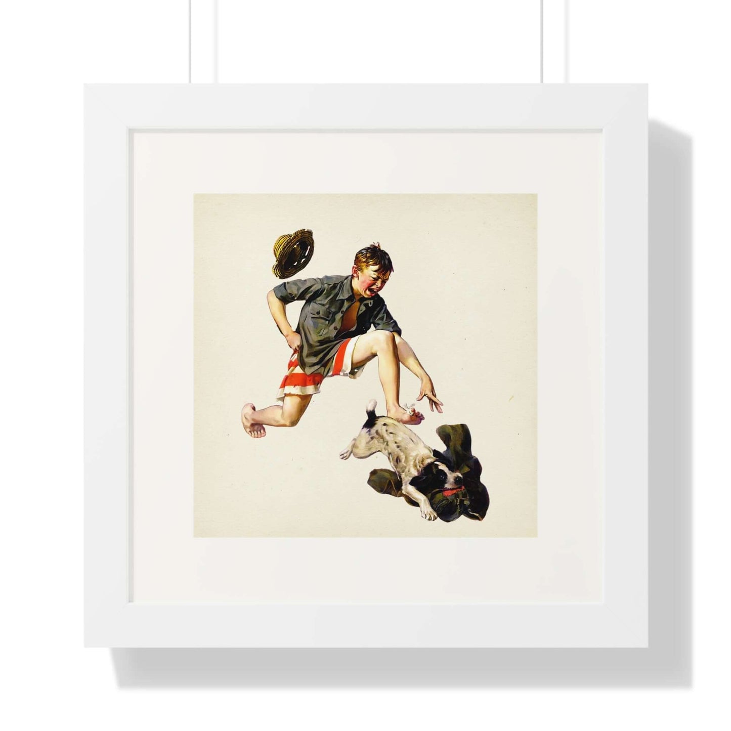 Runaway Pants: Norman Rockwell: Framed Wall Art