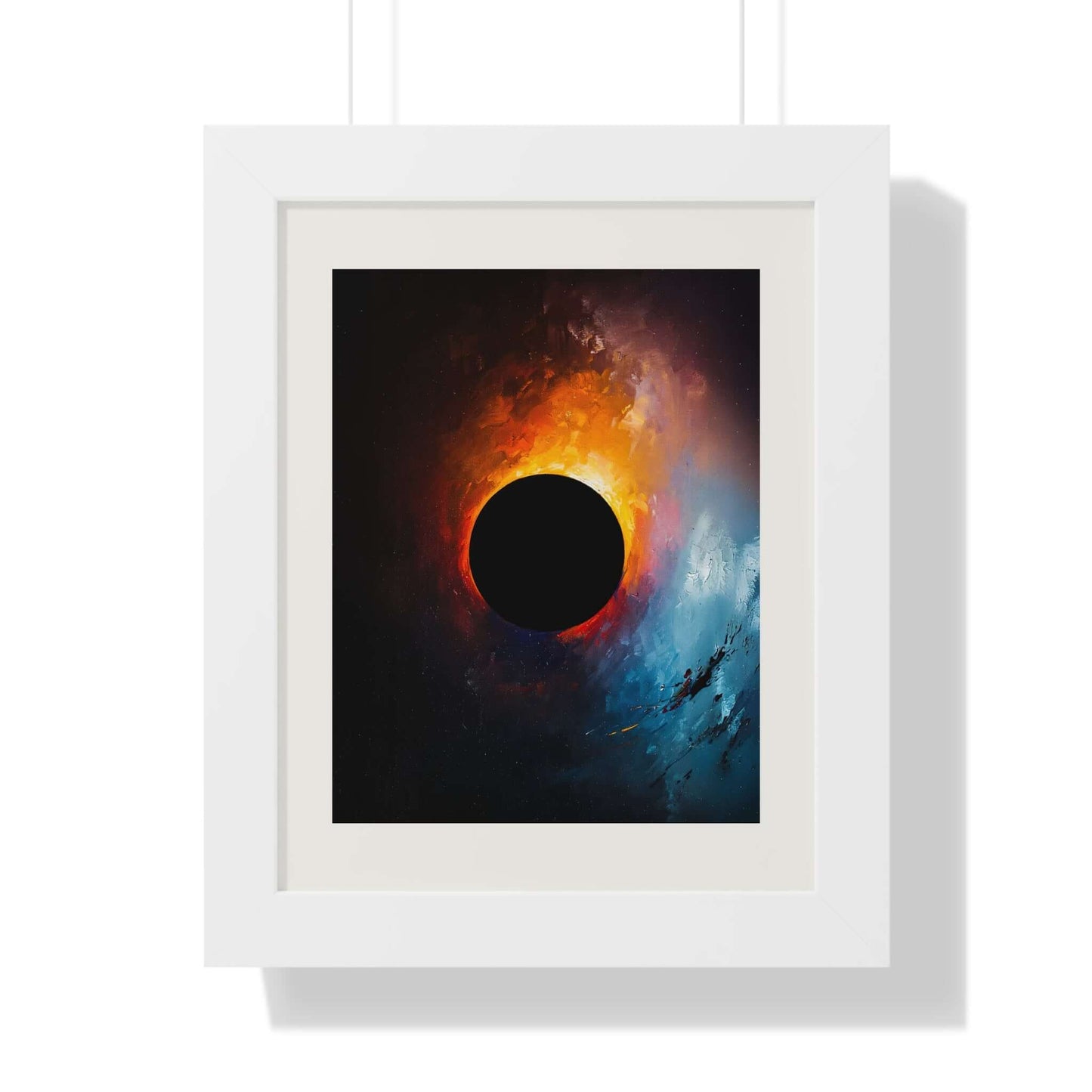 Ember Black - AbEx - Framed Wall Art
