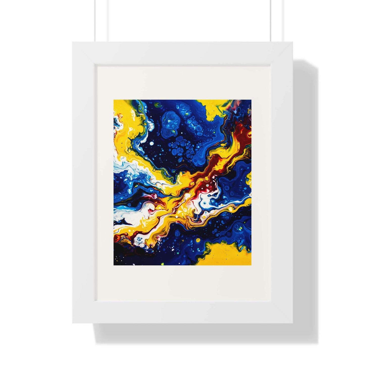 Nebula - AbEx - Framed Vertical Wall Art