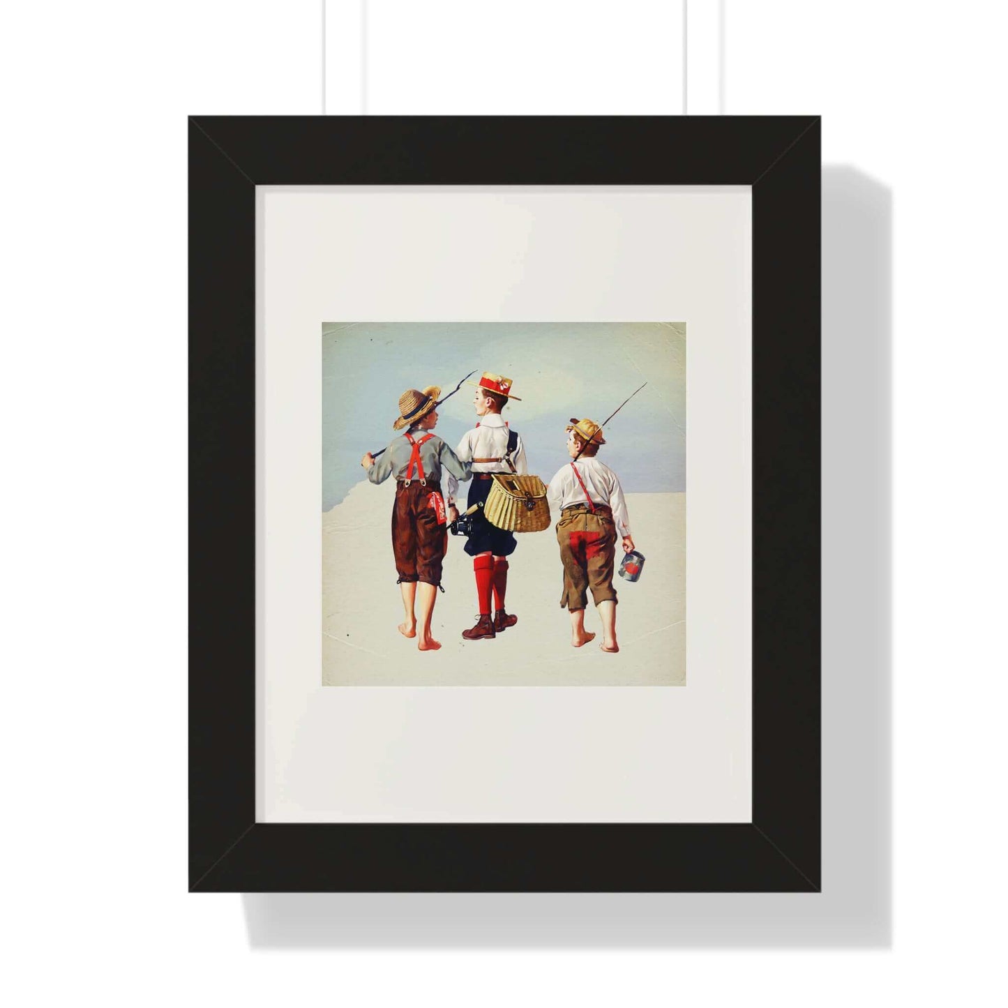 The Fishing Trip: Norman Rockwell: Wall Art