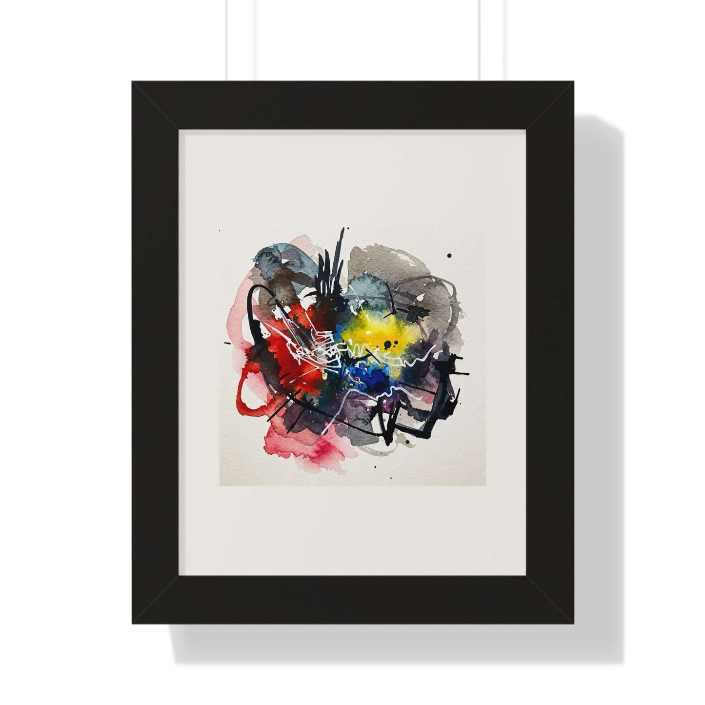 Heart Flicker - AbEx - Framed Wall Art