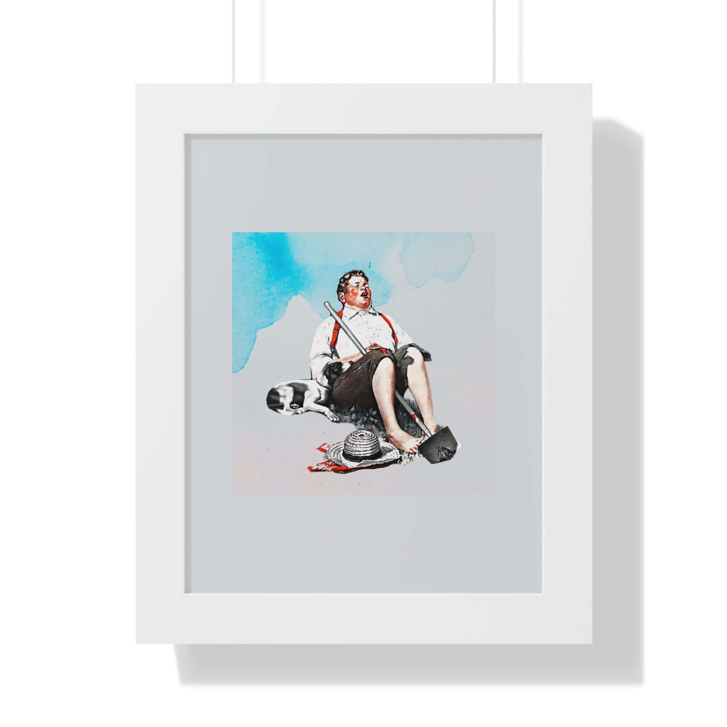 Lazybones by Norman Rockwell: Framed Wall Art