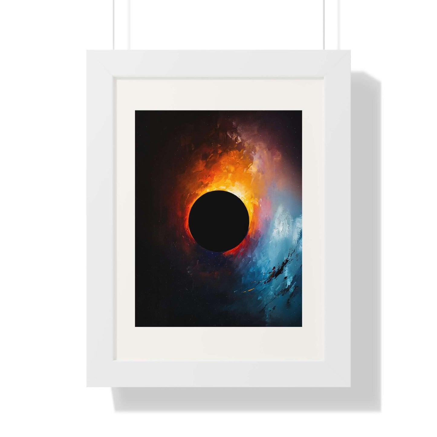 Ember Black - AbEx - Framed Wall Art